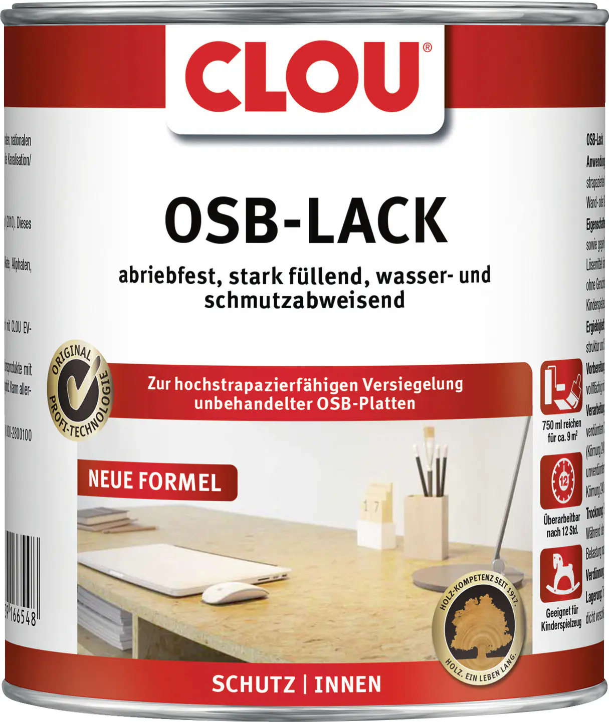 Clou OSB Lack seidenglänzend 750 ml