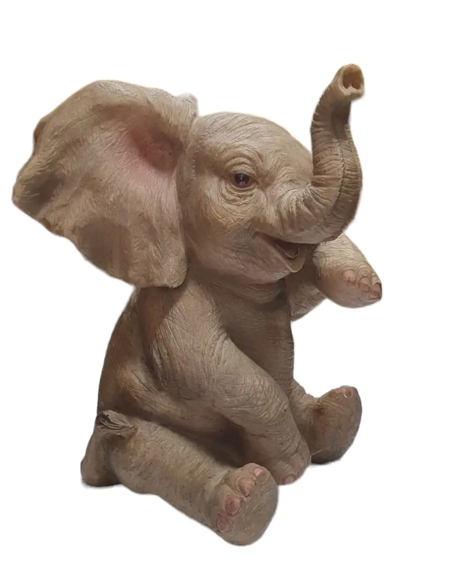 Figur Elefant Polyresin 19,5 x 12,5 x 18 cm  grau