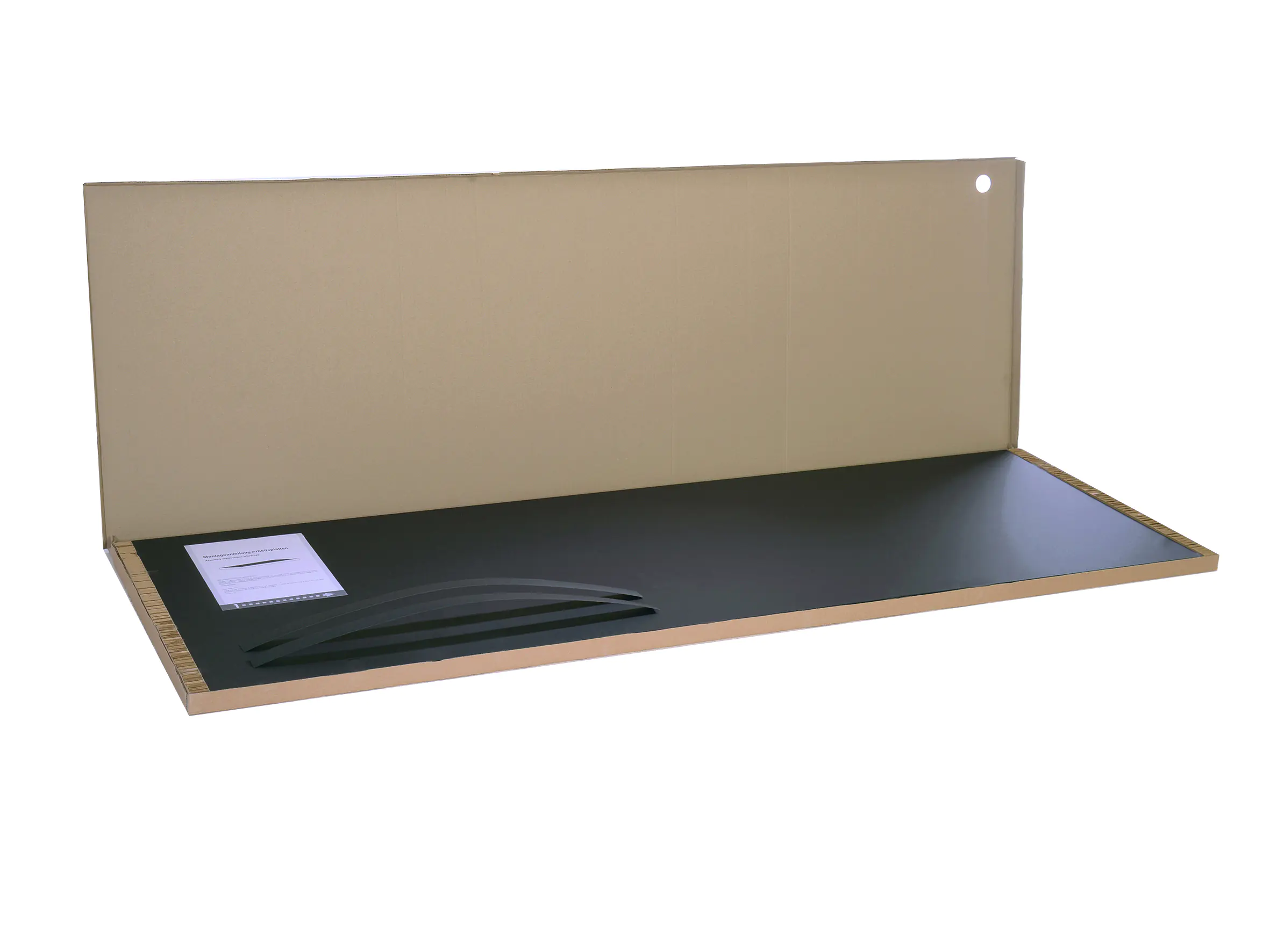 Kronoflooring Arbeitsplatte 246 x 63,5 x 2,8 cm schwarz