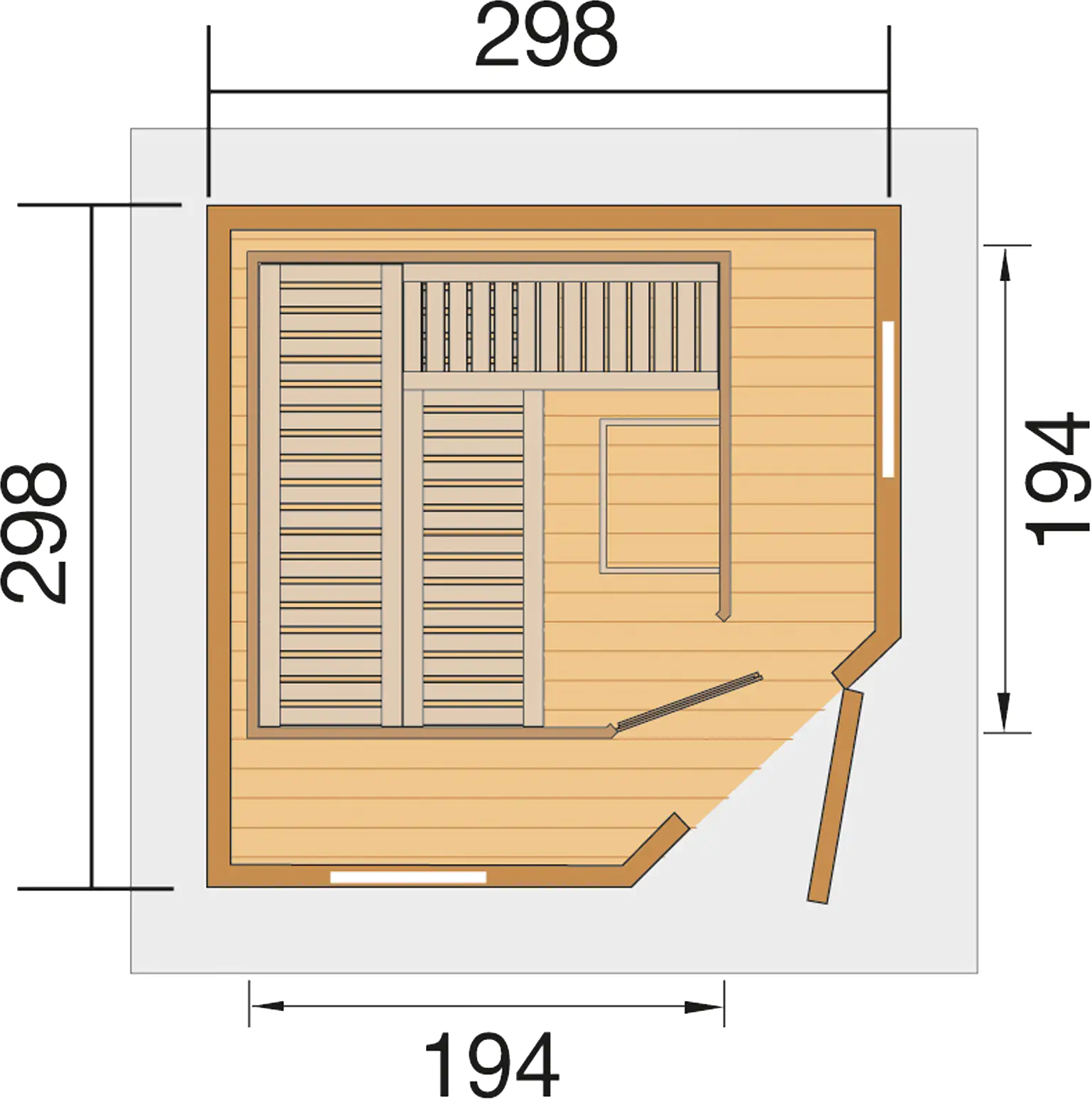 Weka Saunahaus KURIKKA naturbelassen