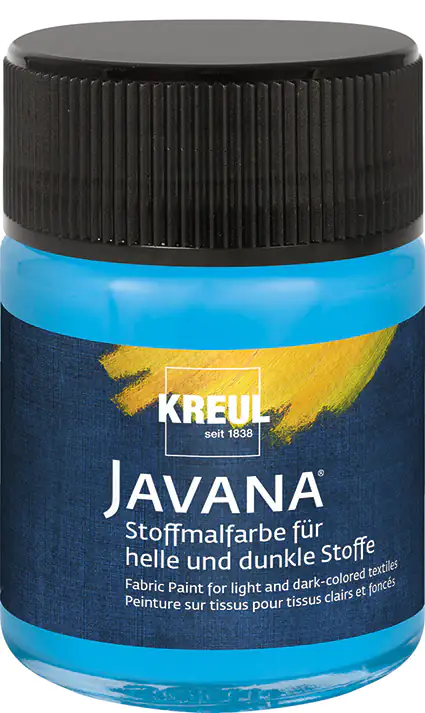 Kreul Javana Stoffmalfarbe für helle und dunkle Stoffe hellblau 50 ml