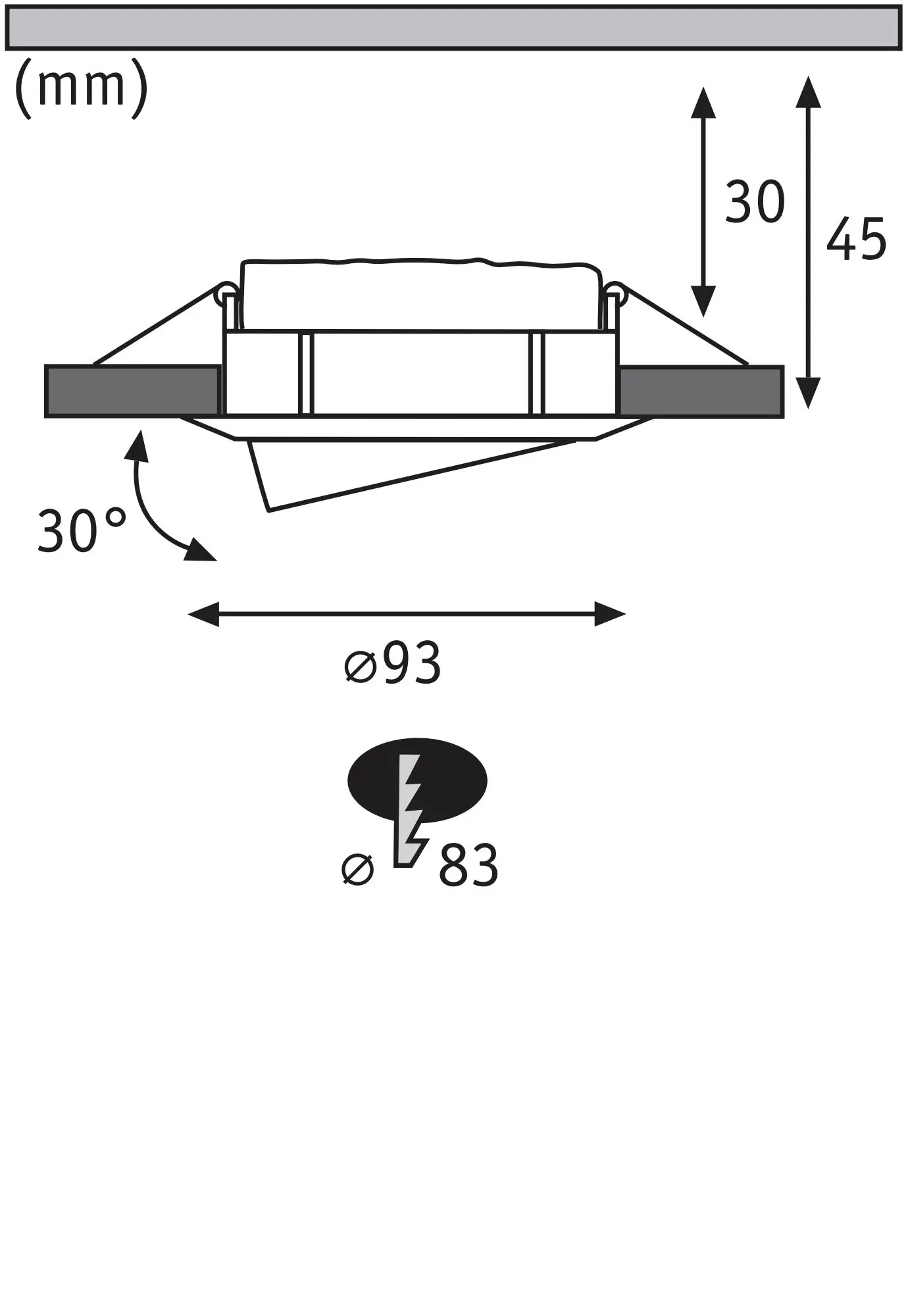 Paulmann LED Einbauleuchte Nova 3er-Set chrom schwenkbar Ø 9,3 cm