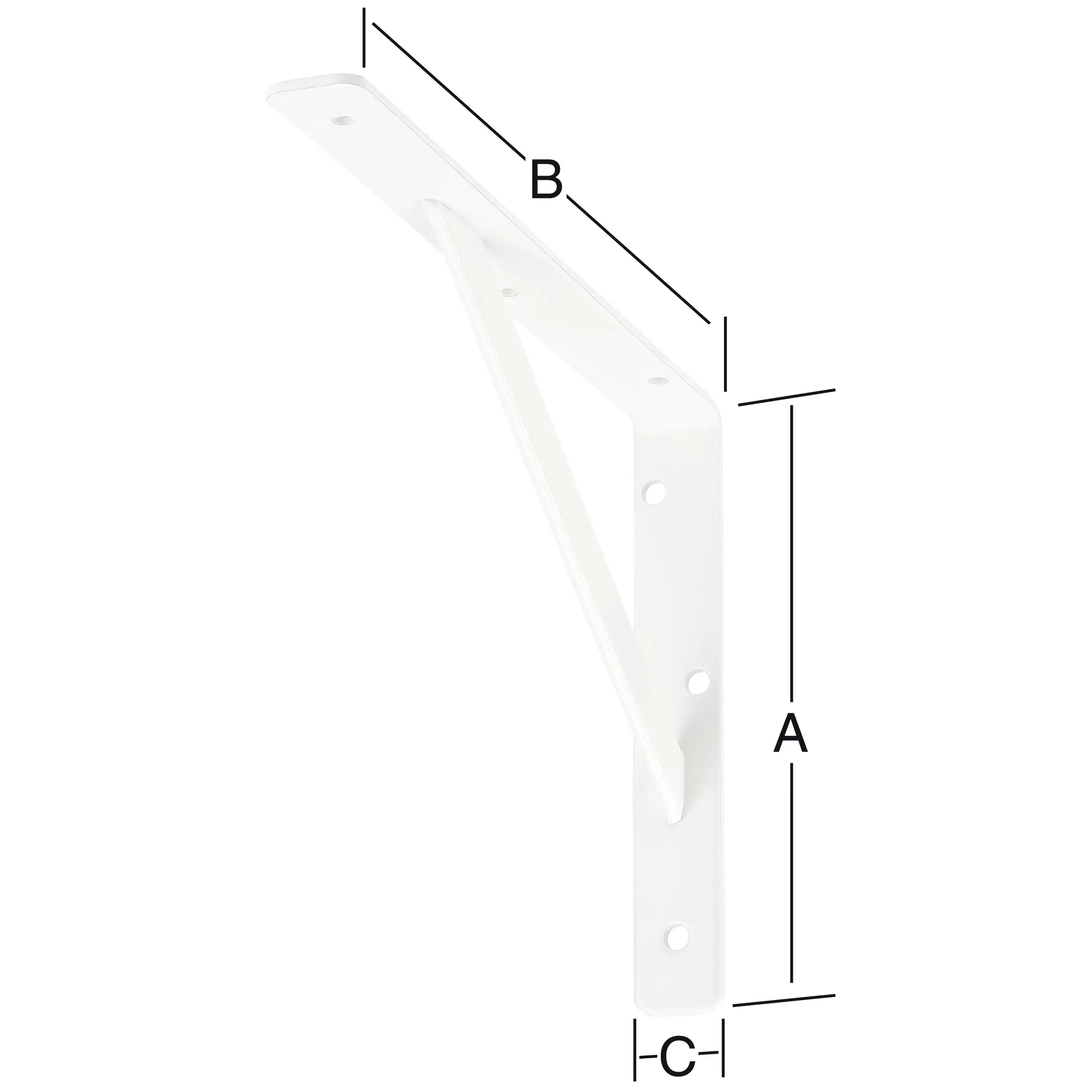Vormann Stegkonsolen weiß 40 x 25 cm