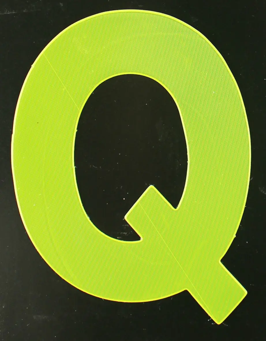 4004947548829 Conacord Reflektierender Klebebuchstabe Q gelb "Q"