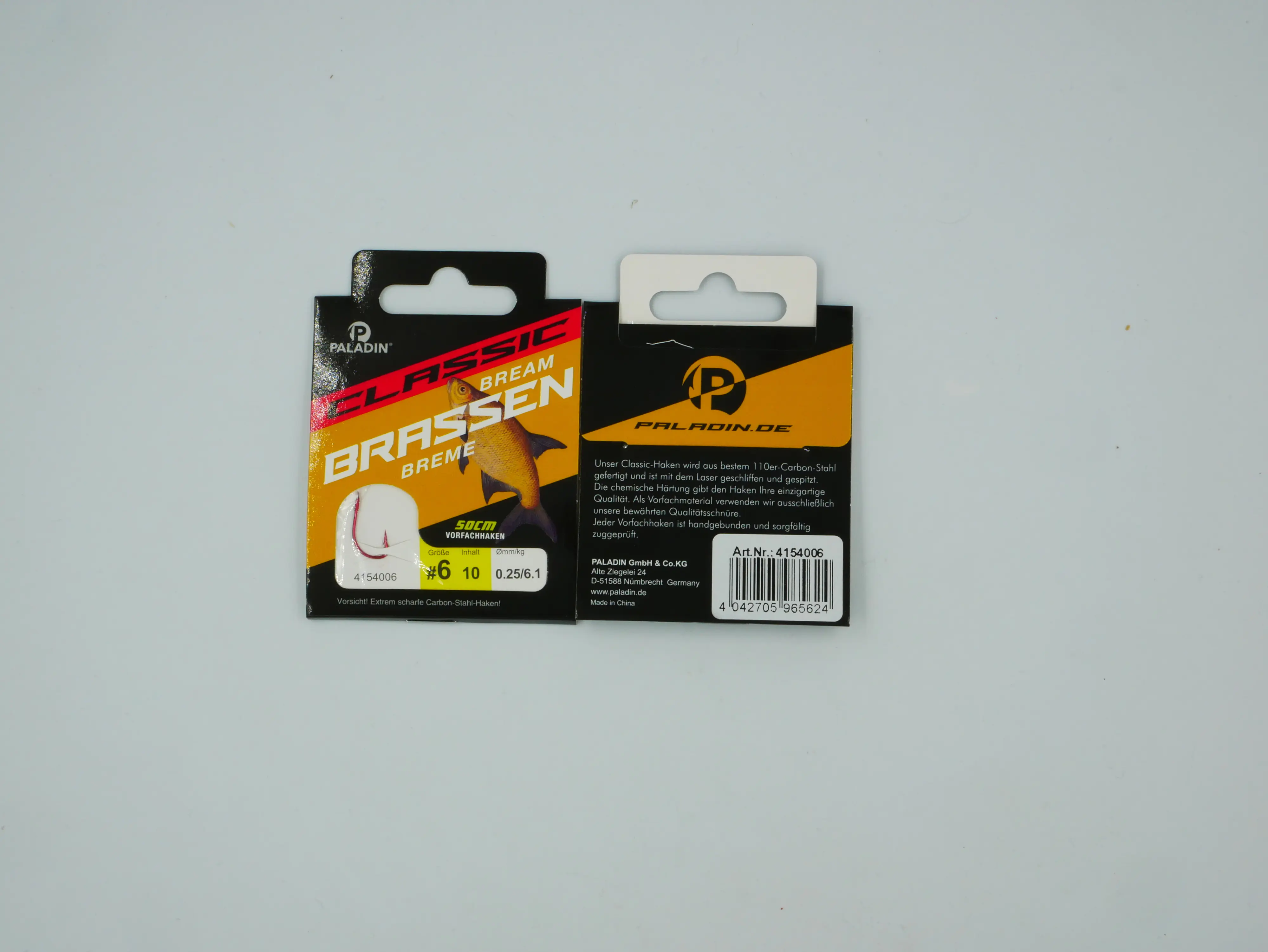 Paladin Brassenhaken gebunden Größe 6 50 cm 10 Stück rot