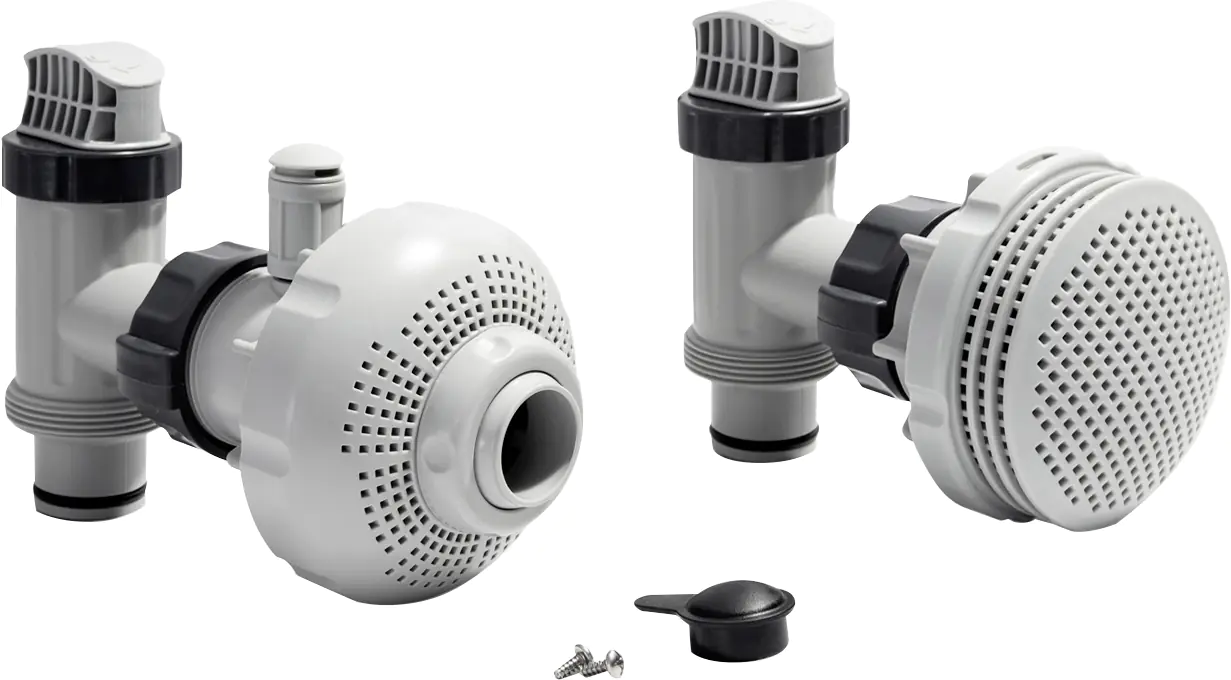 Intex Anschluss-Set Ø 38 mm, 4 bis 7,3m³/h grau