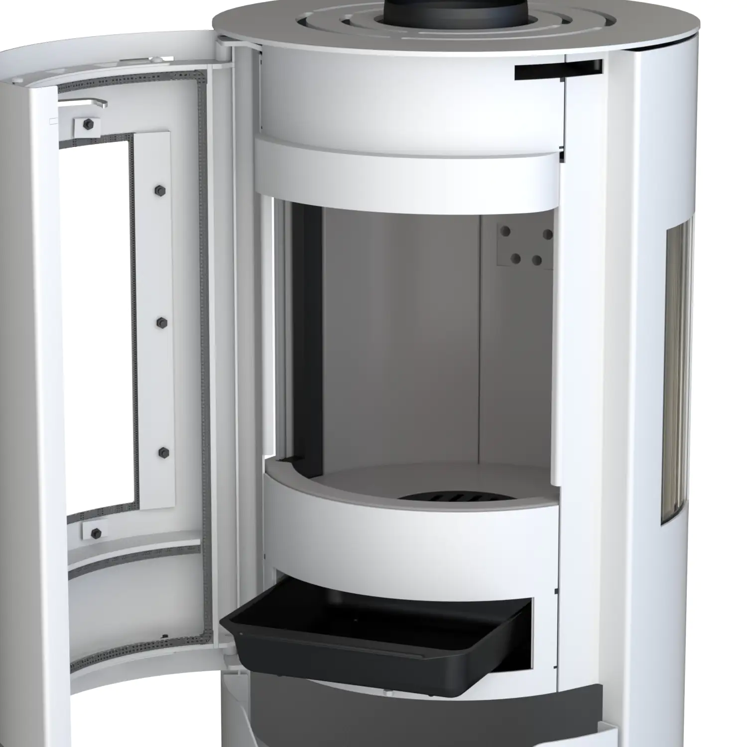 Thermia Kaminofen Hiron Trio Stahl weiß 6 kW