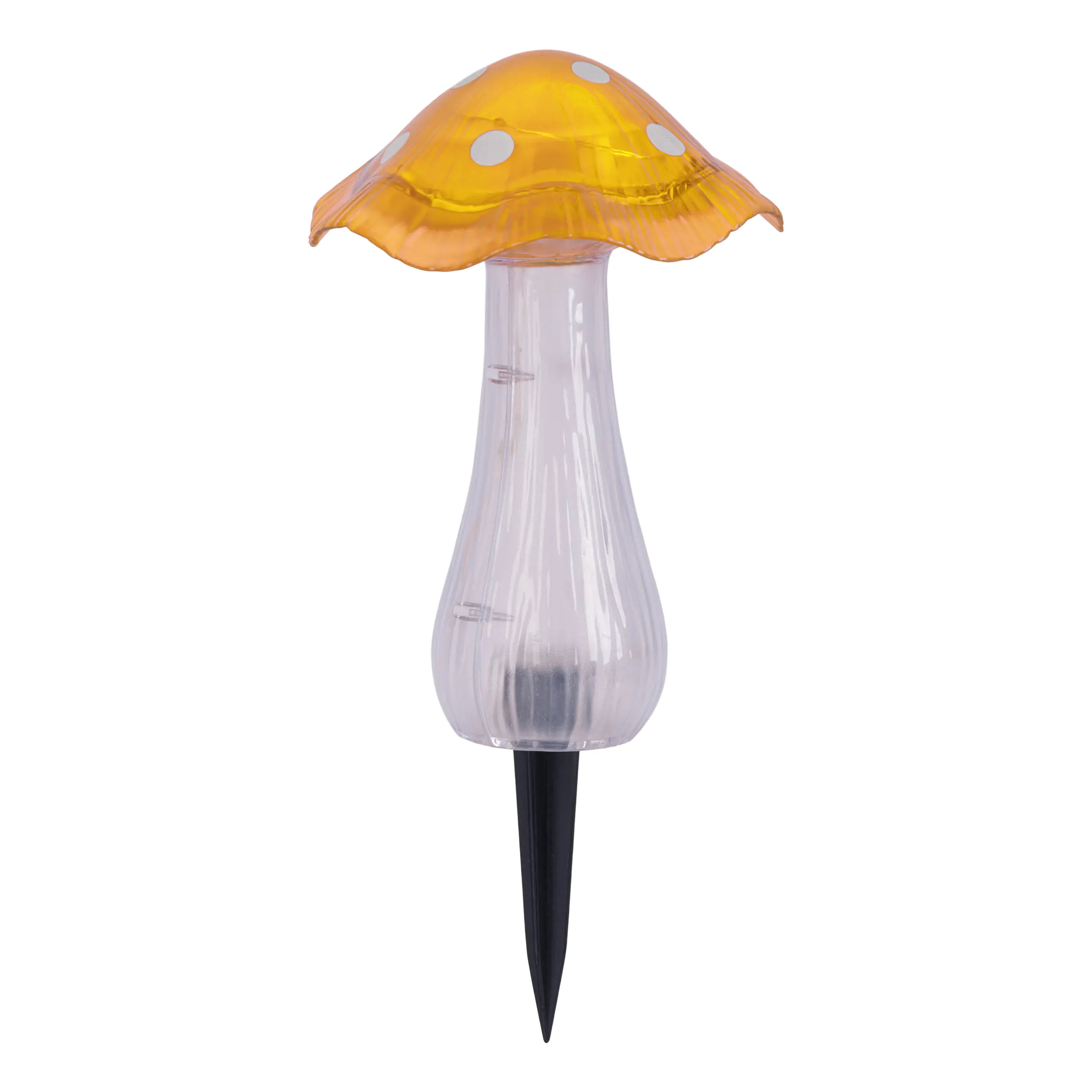 Light & More LED Solarleuchte Pilz gelb
