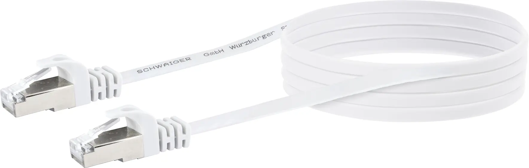 Schwaiger CAT 6 Netzwerkflachkabel (U/FTP) 5 Meter, weiß