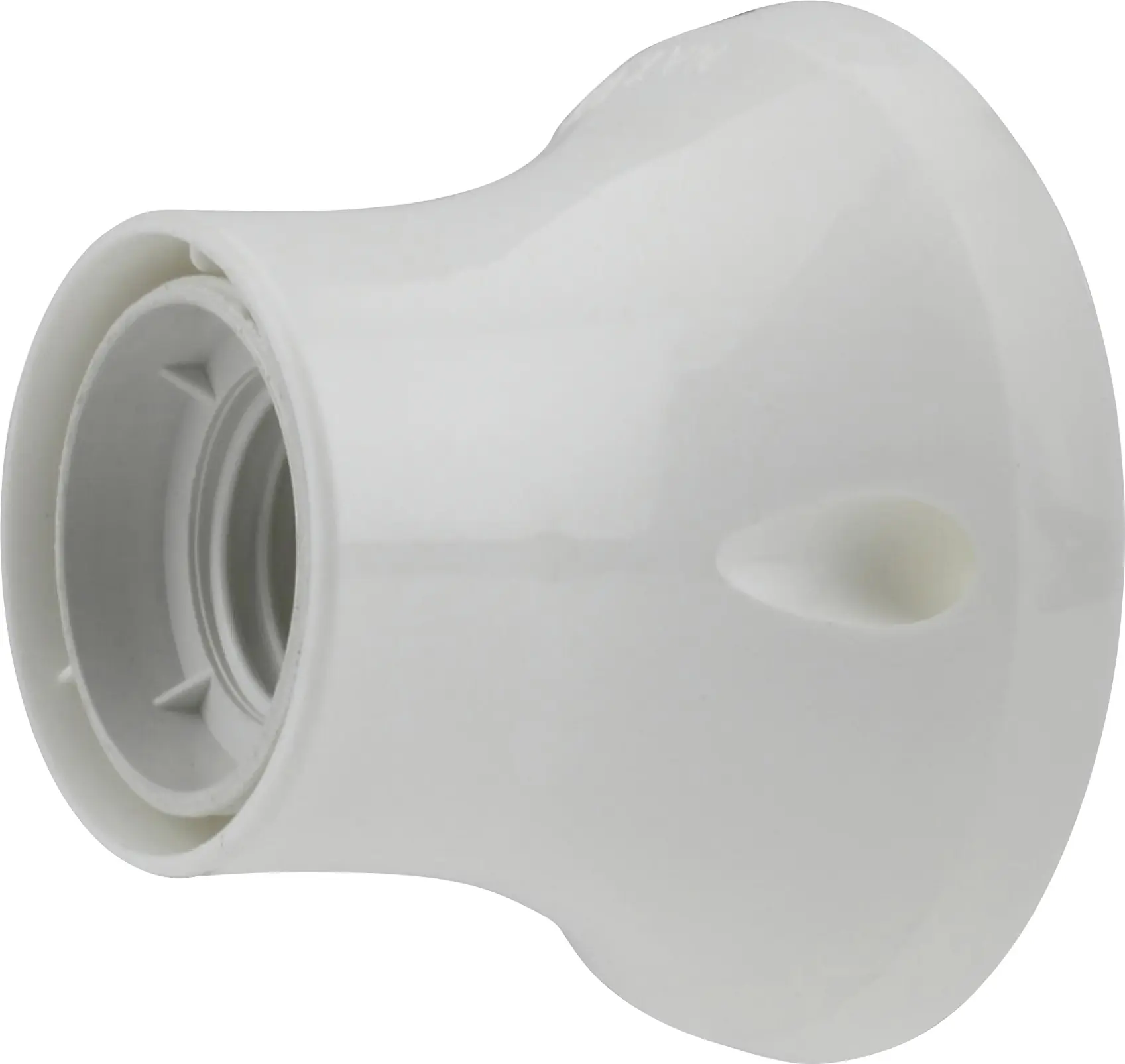 Wandfassung gerade Ausführung E 27, weiß Wandfassung gerade Ausführung E 27, weiß