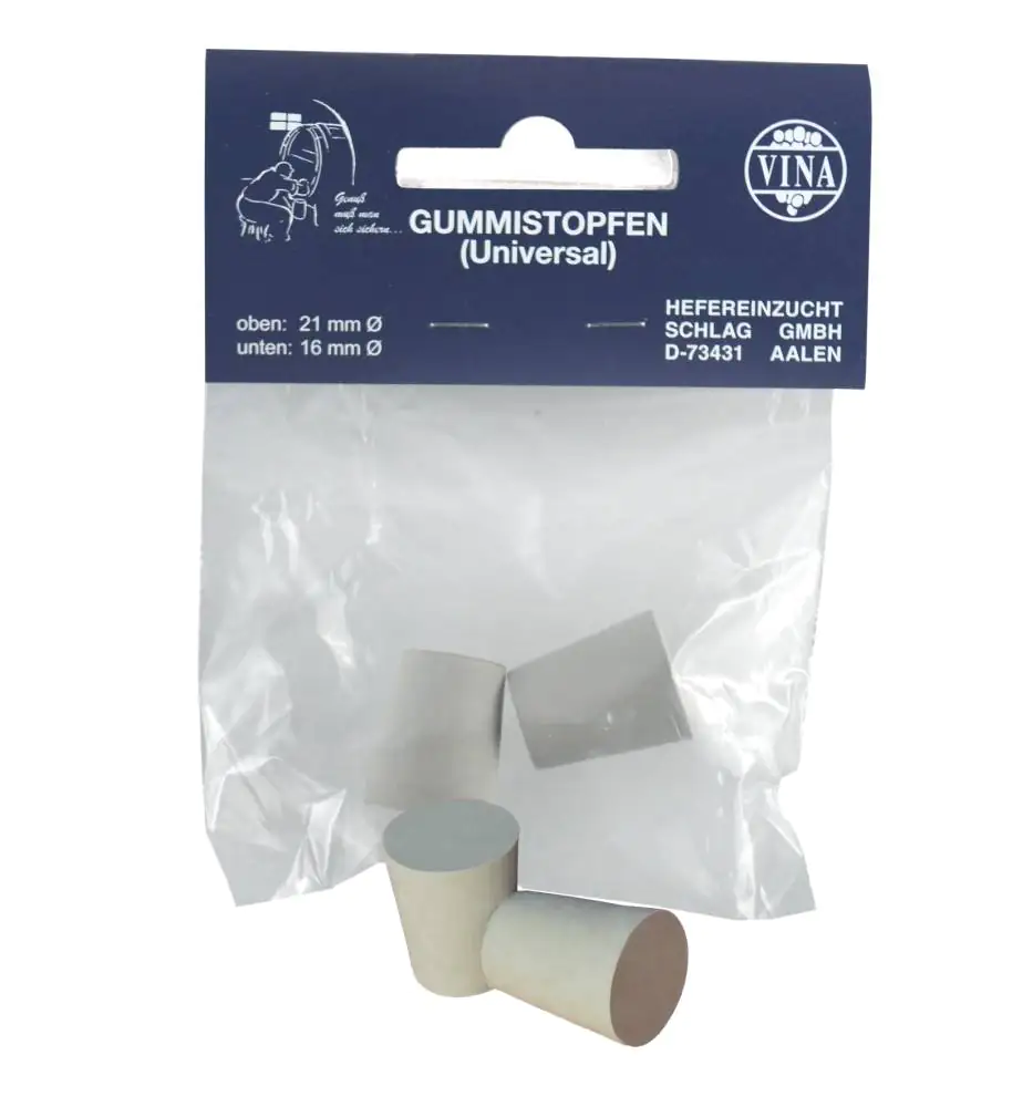 Gummistopfen grau, 21/16 mm