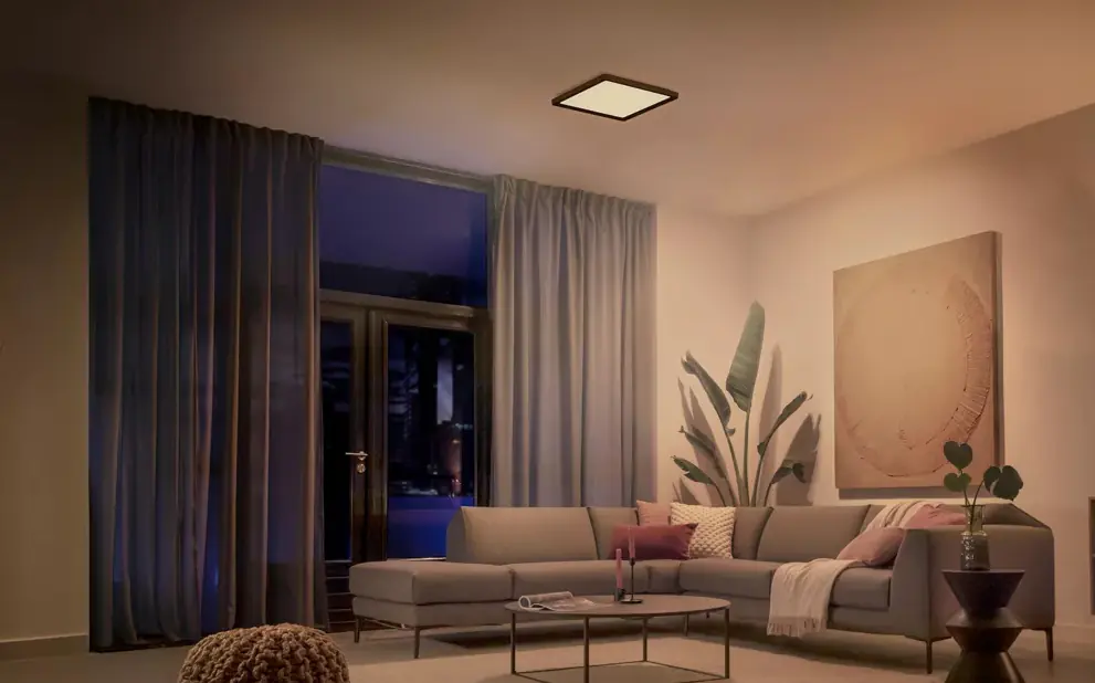 Philips Hue LED Deckenleuchte Tento eckig schwarz 39,5 x 39,5 cm warmweiß-kaltweiß