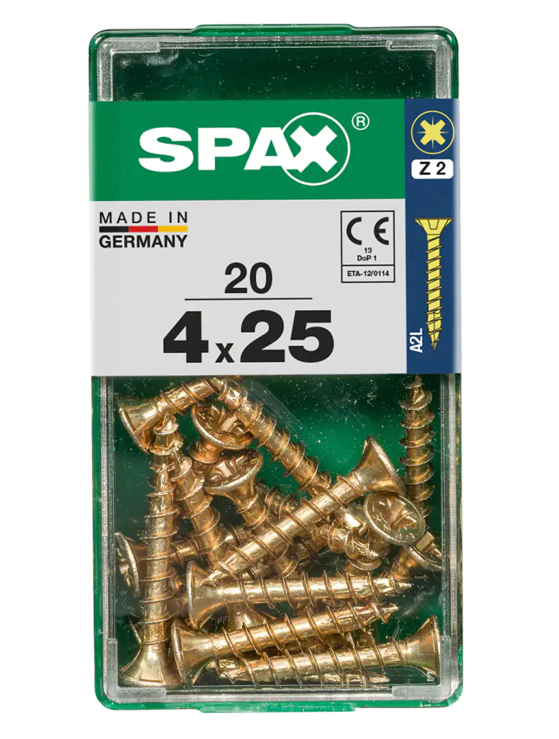 Spax Universalschrauben 4.0 x 25 mm PZ 2 - 20 Stk.