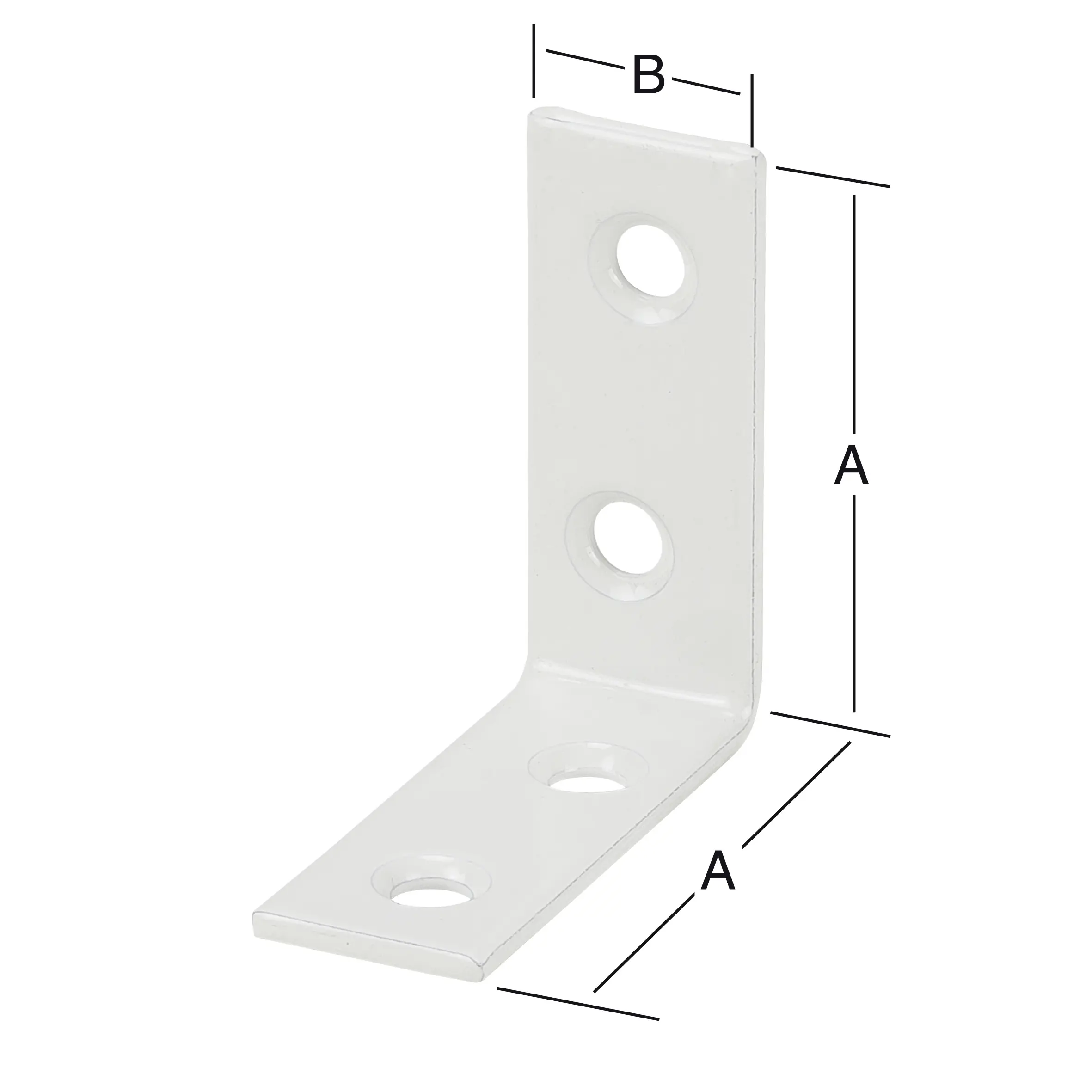 Vormann Stuhlwinkel 25x25x15 mm Stahl weiß - 1 Stück