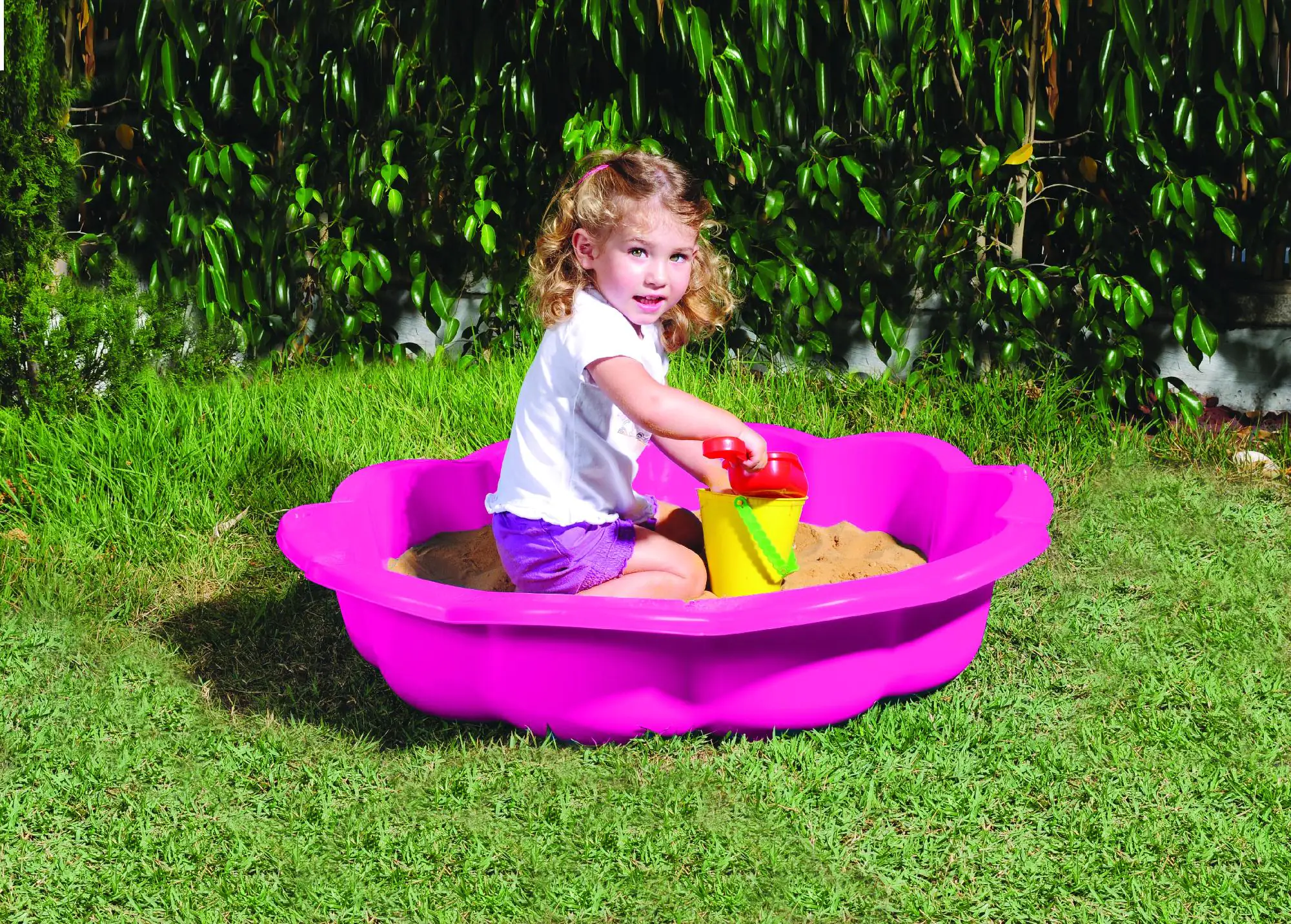 Sandmuschel Wassermuschel pink 2-teilig 94 x 91,5 x 21,5 cm