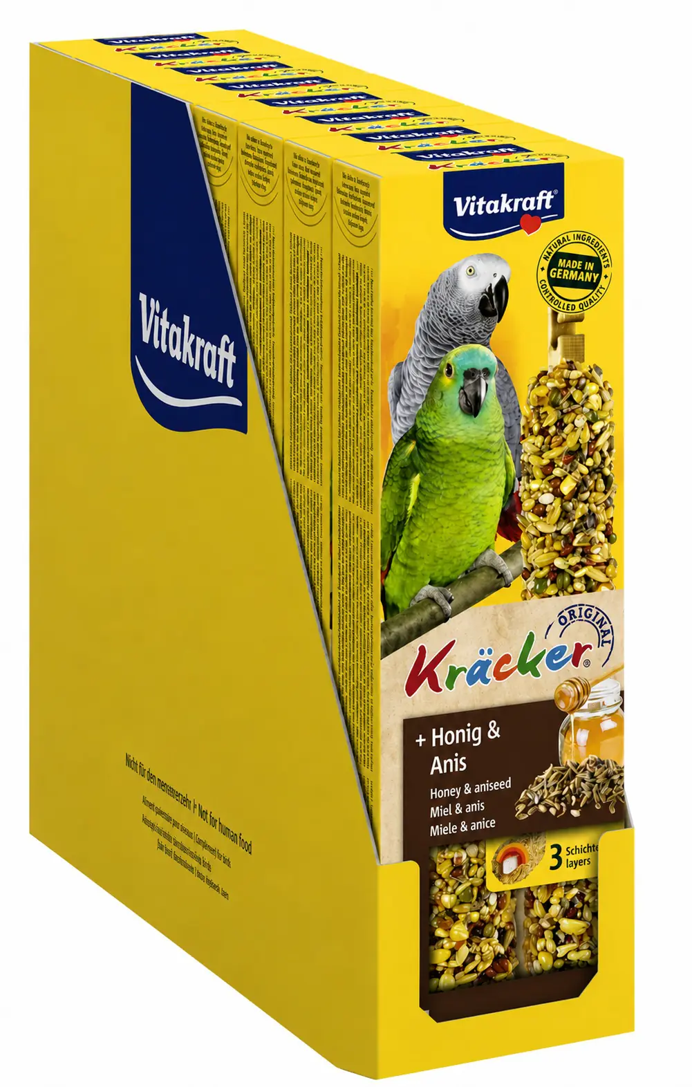 Vitakraft Kräcker für Papageien Honig & Anis 8 x 2 Stück