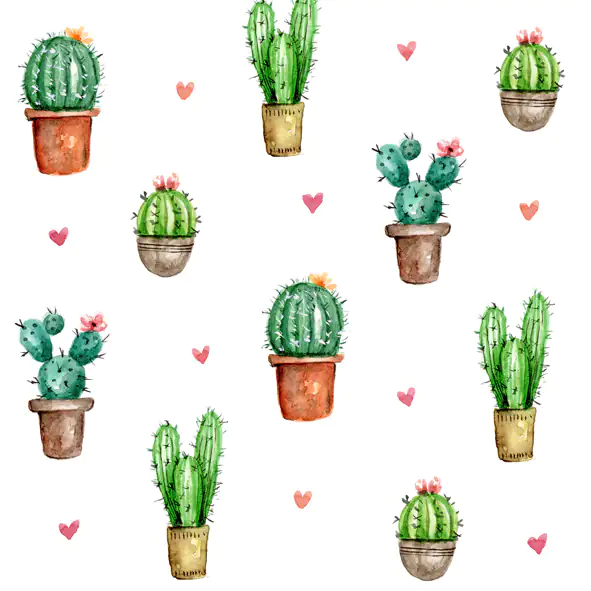 4014995724717 Braun & Company Servietten Motiv Cactus Love 33 x 33 cm - 20er Pack