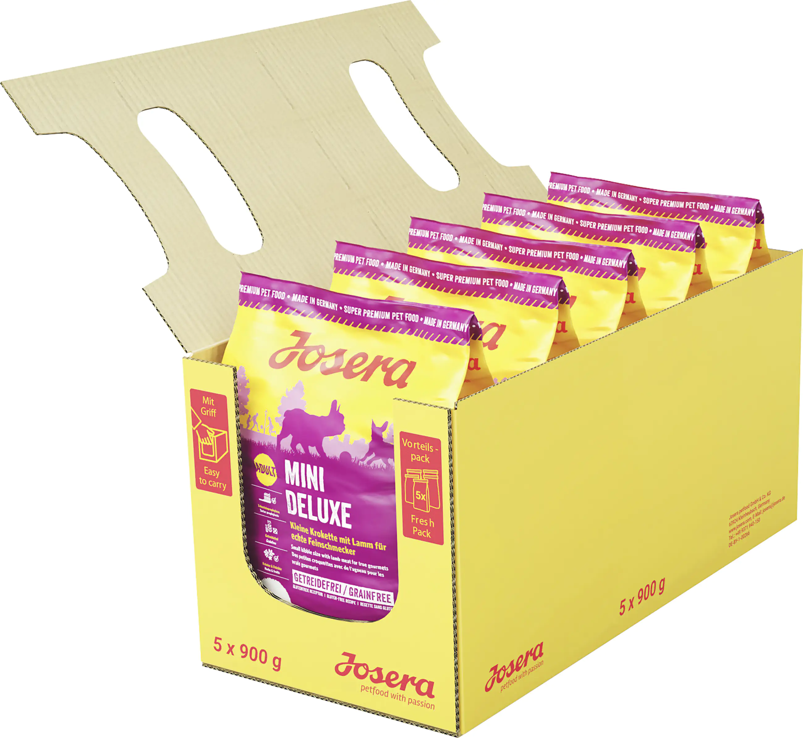 Josera Hundefutter Super Premium Mini Deluxe 5 x 900 g Josera Hundefutter Super Premium Mini Deluxe 5 x 900 g