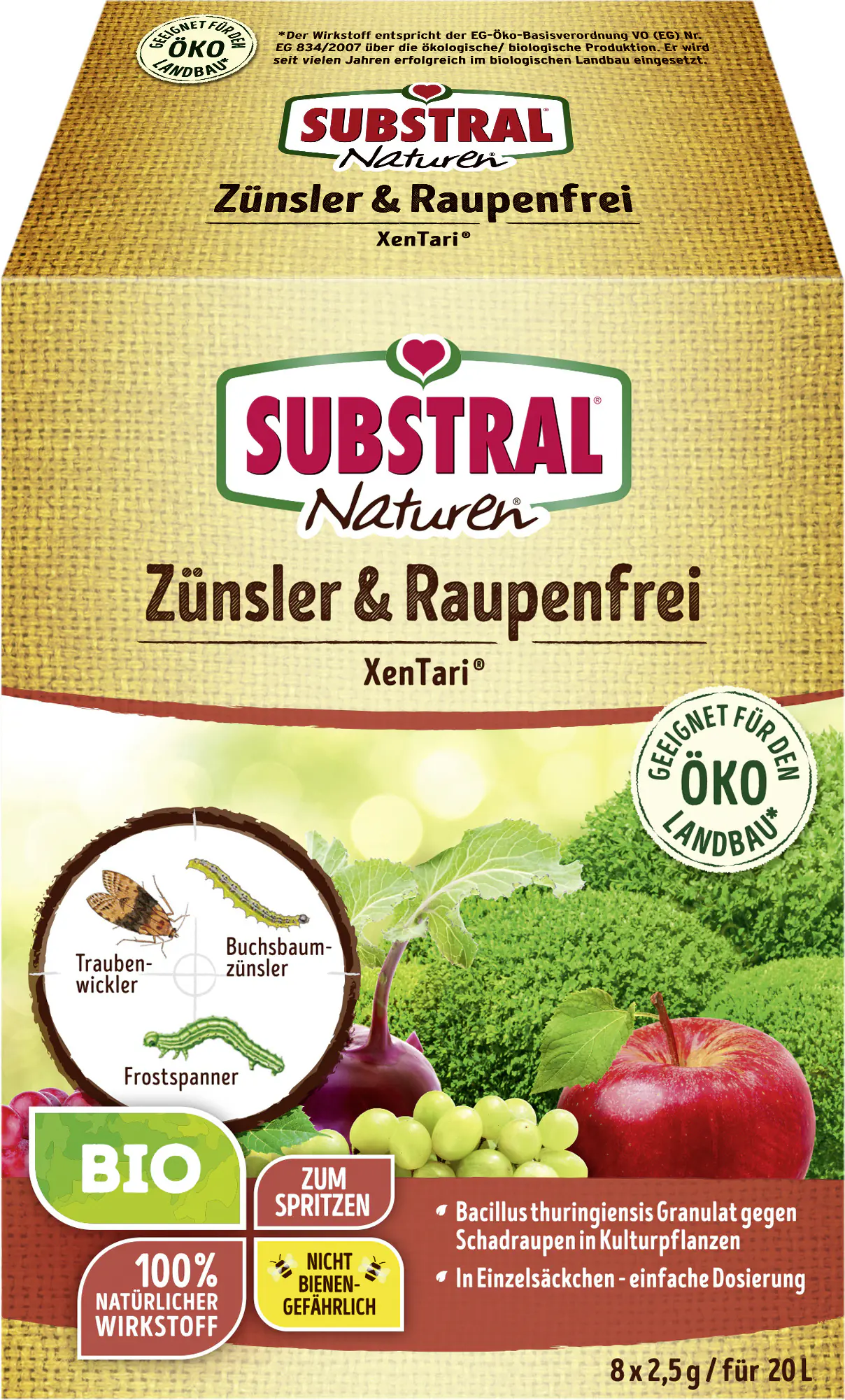 Naturen Bio Zünsler & Raupenfrei XenTari 8 x 2,5 g Naturen Bio Zünsler & Raupenfrei XenTari 8 x 2,5 g