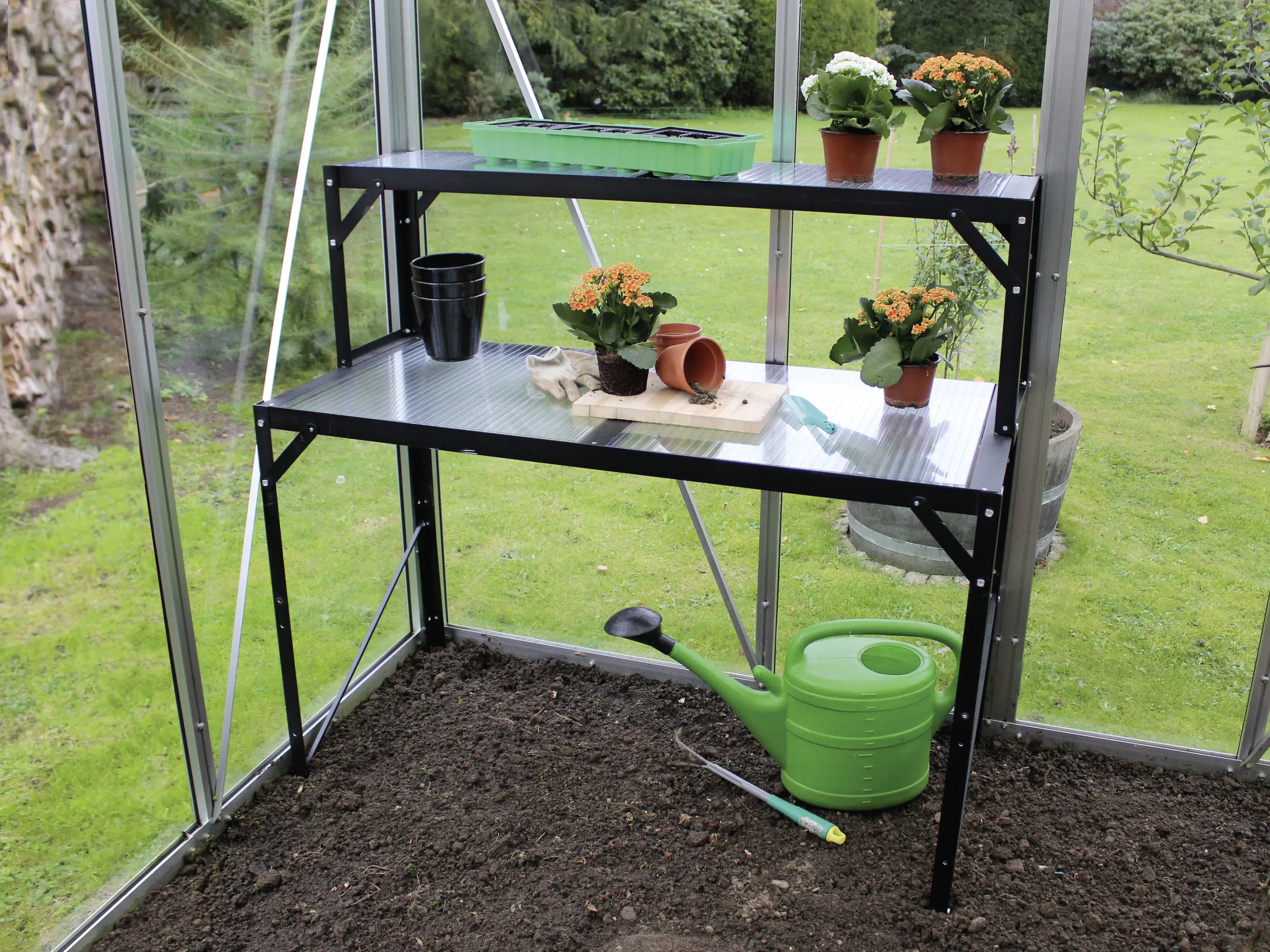 Vitavia Alu-Tischaufsatz 121 x 28 x 39 cm schwarz