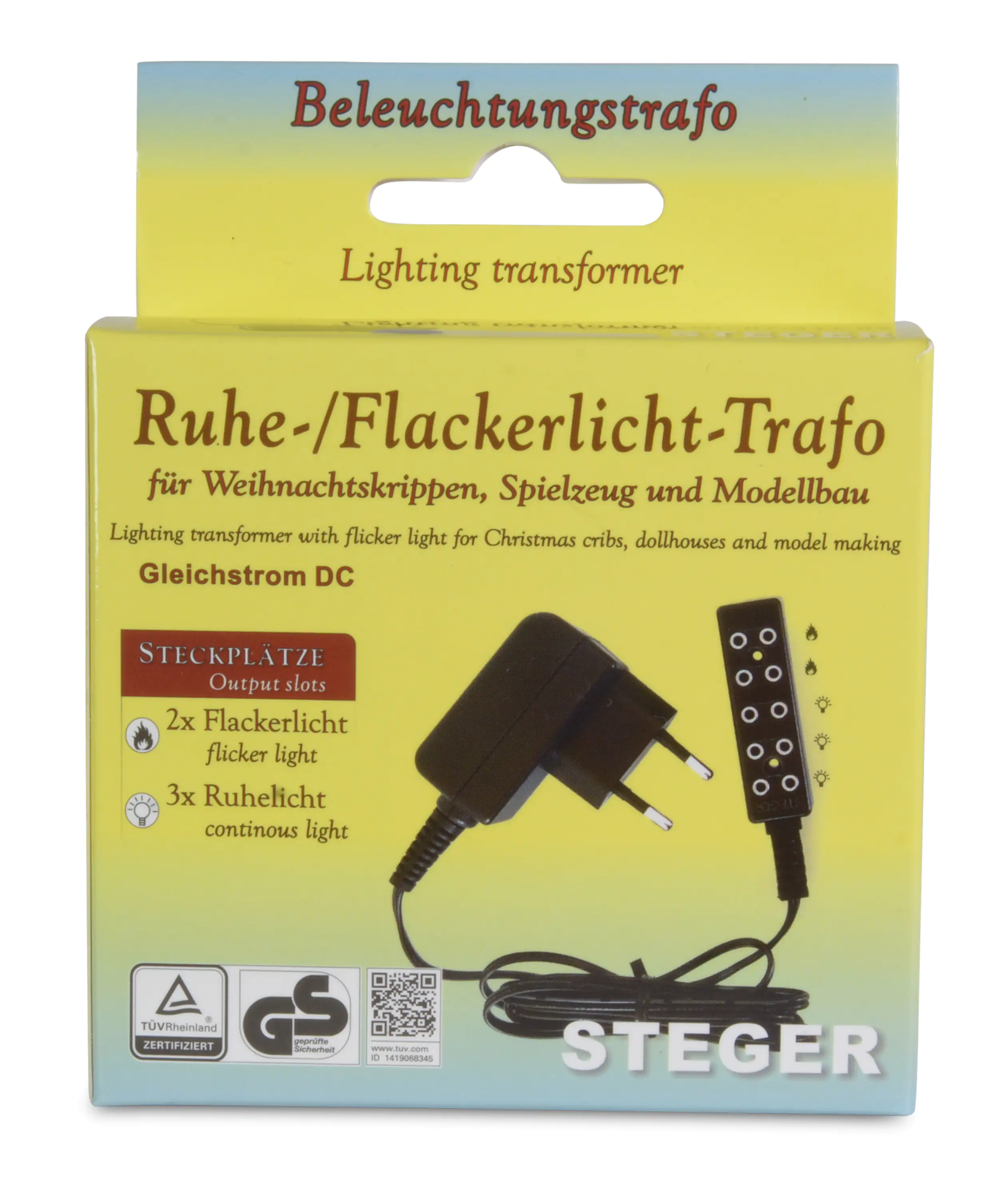 Riffelmacher Ruhe Flackerlicht Trafo, 2 x Flacker- 3 x Ruhelicht