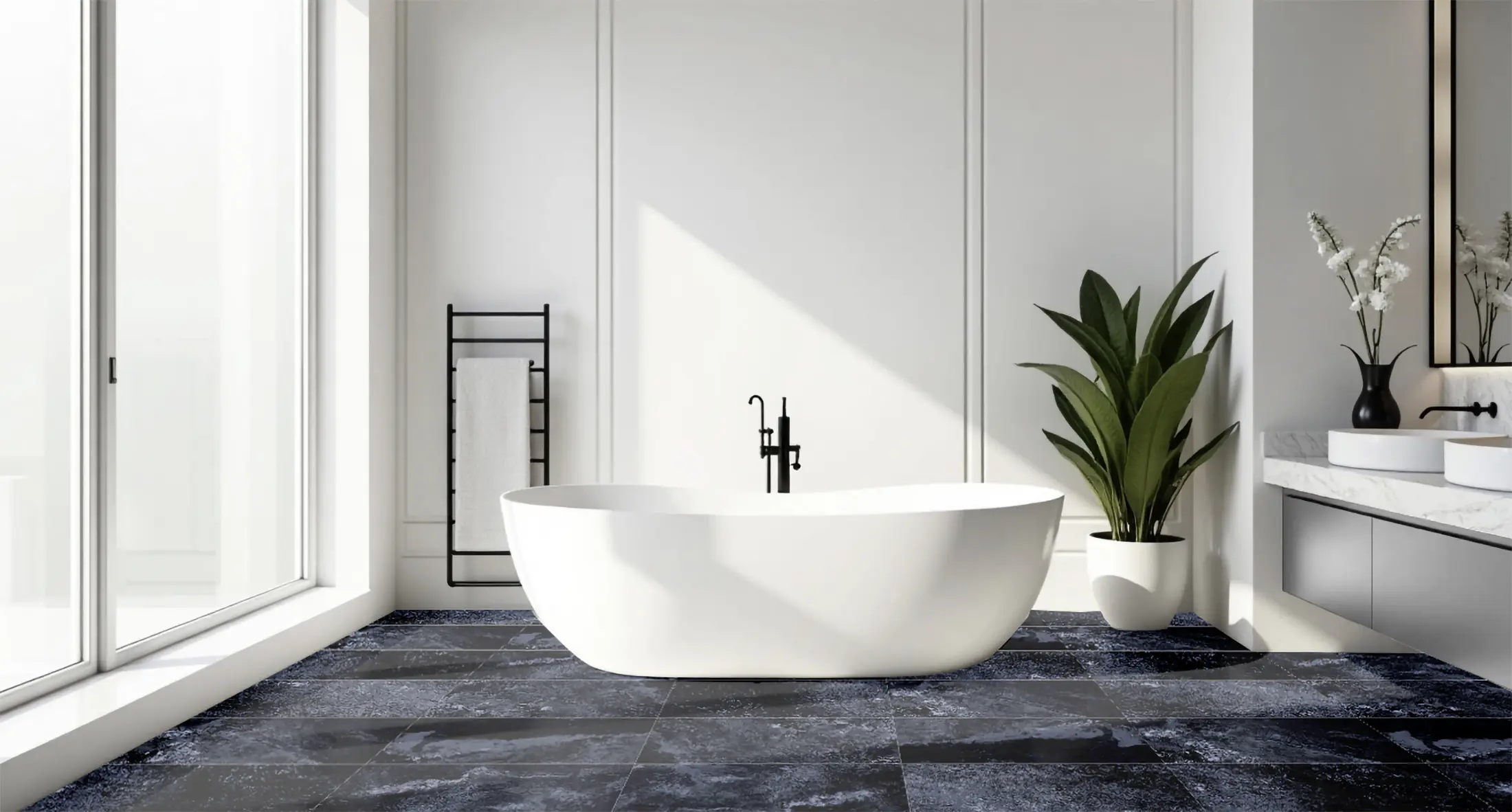 Bodenfliese Feinsteinzeug Ocean pol rek 30x60 cm blue