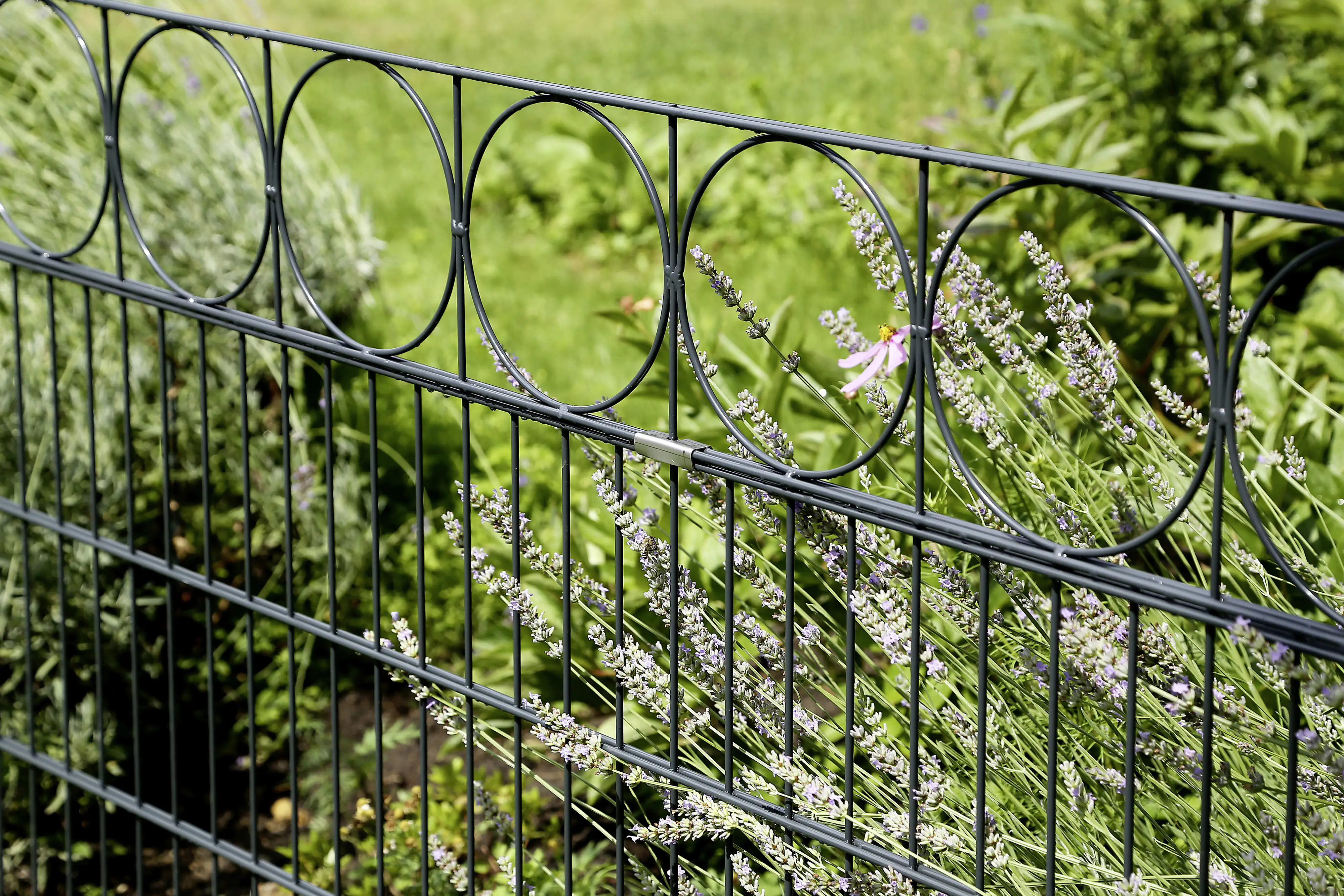 Alberts Doppelstabmatten-Grundset Oslo 200 x 160 cm 10 m anthrazit