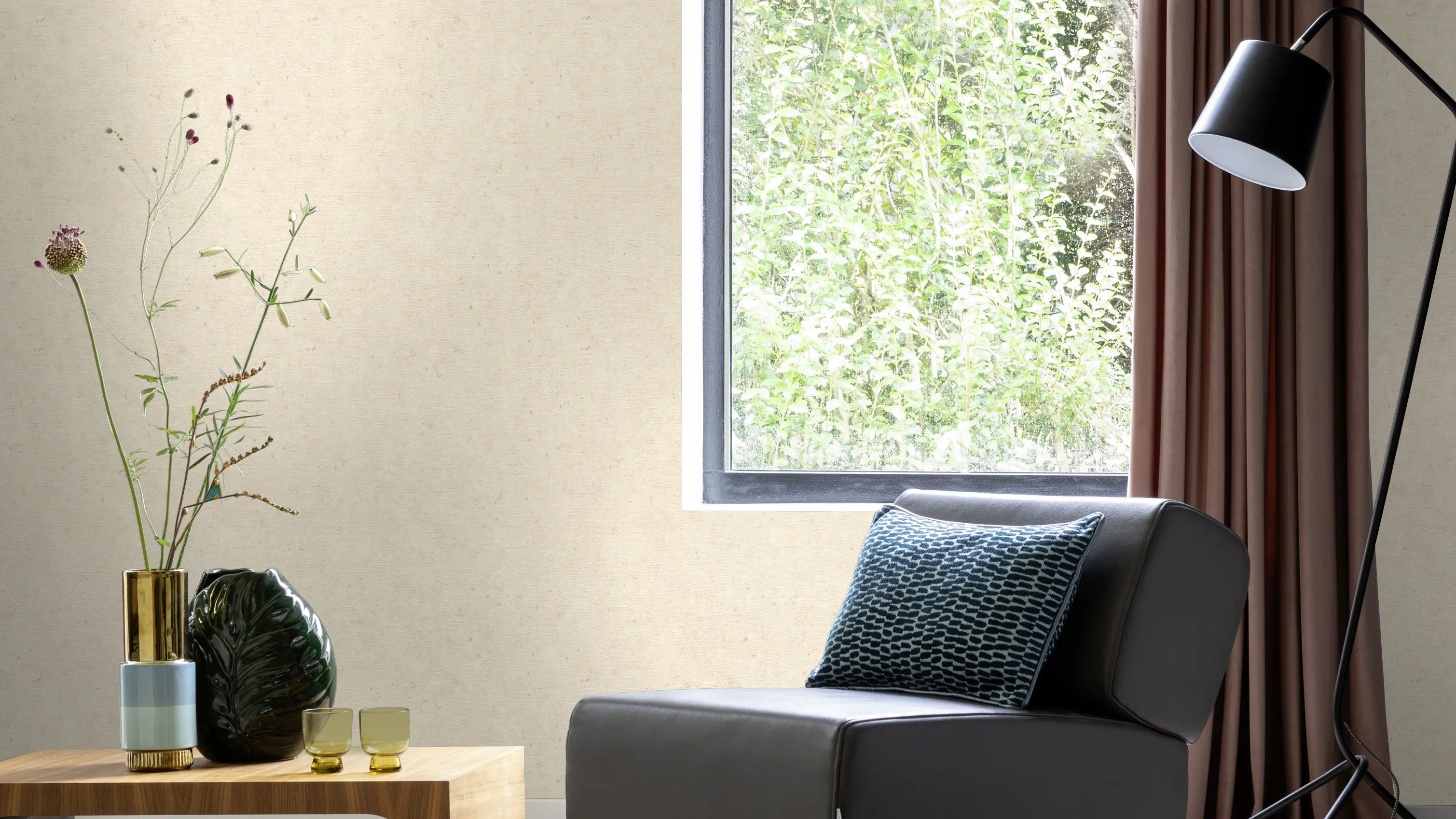 Rasch Vliestapete 520835 Concrete, Putzoptik beige, 10,05 x 0,53 m