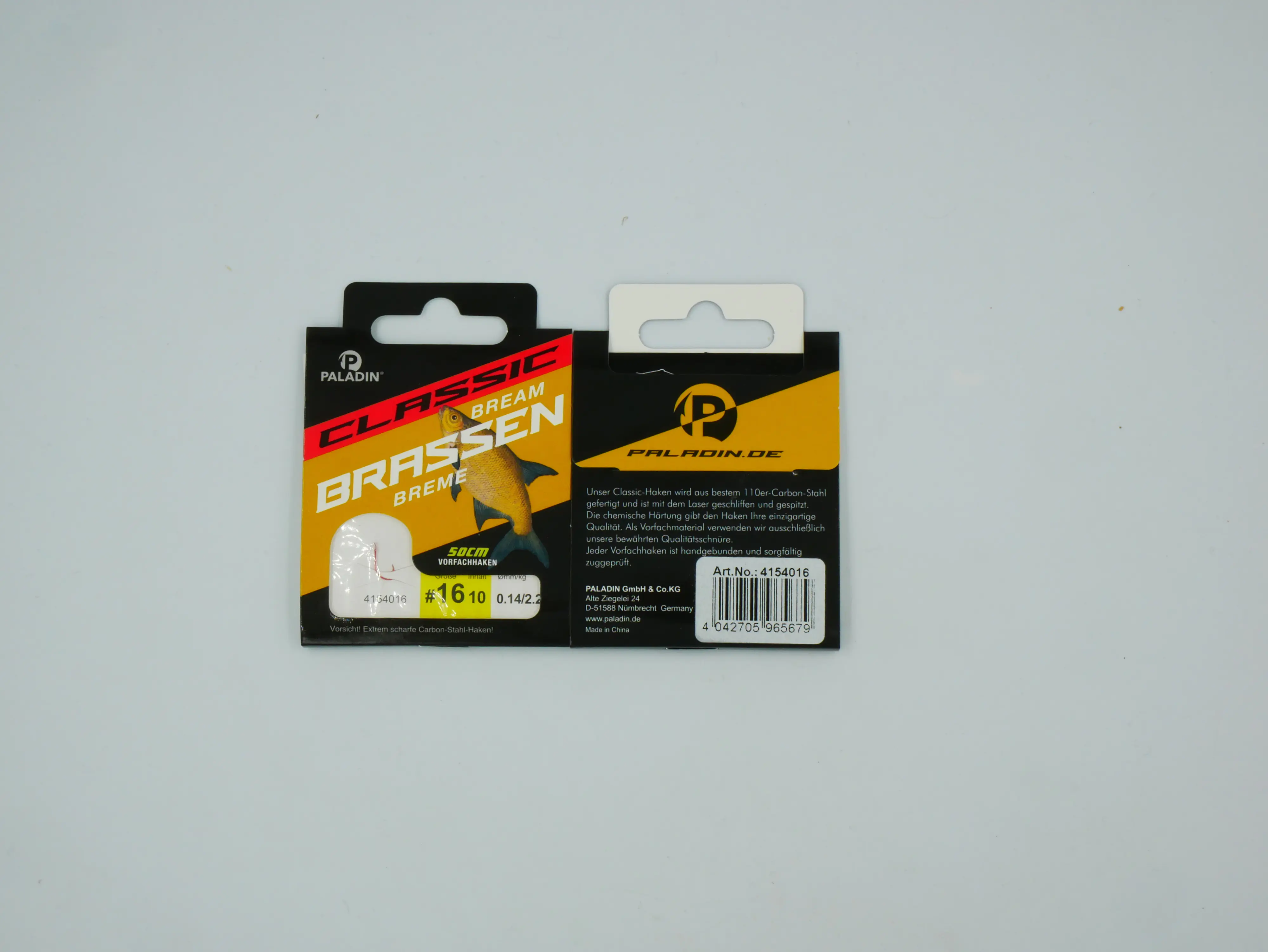 Paladin Brassenhaken gebunden Größe 16 50 cm 10 Stück rot