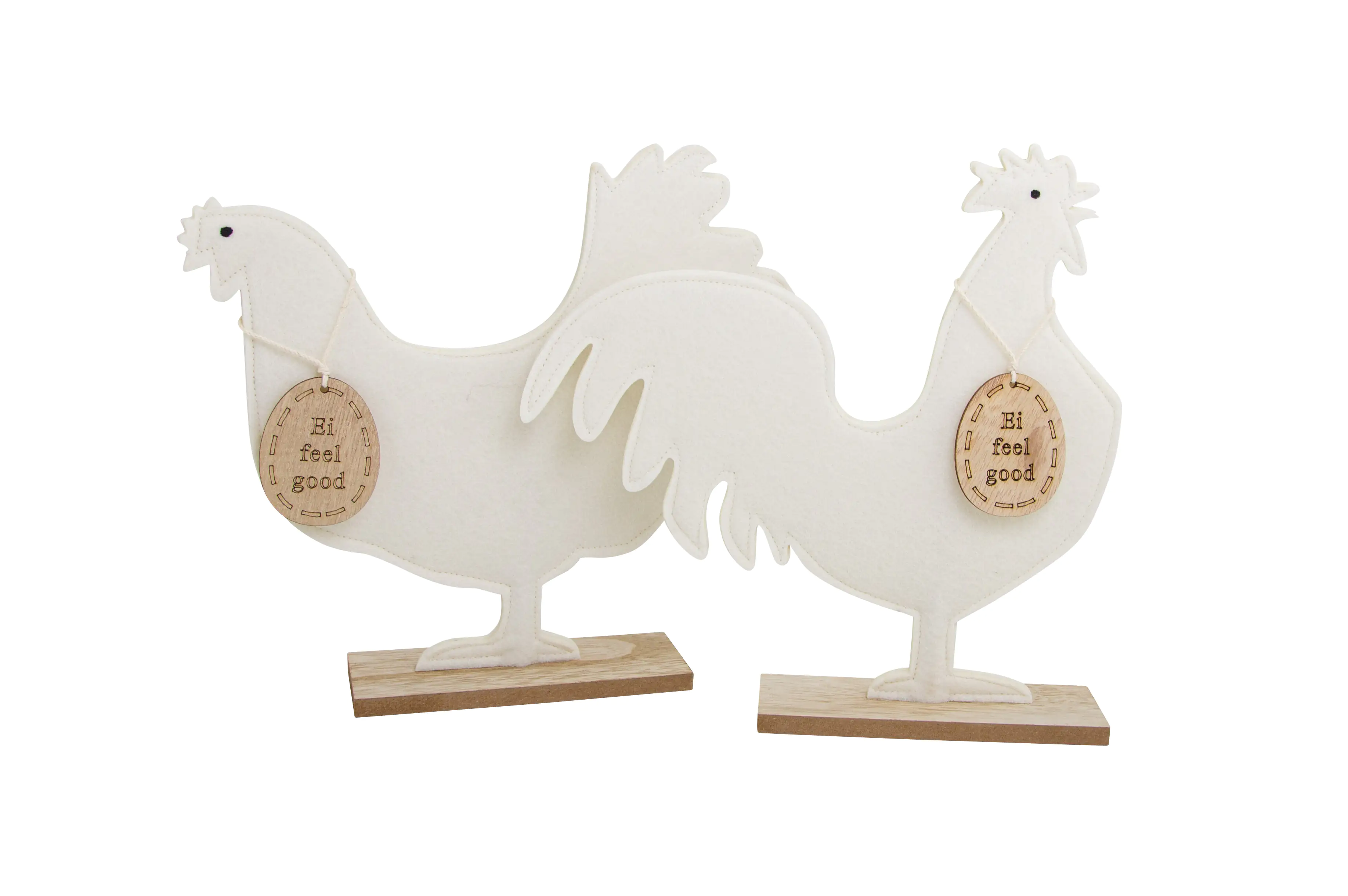 4004942084377 Riffelmacher Henne auf Holzsockel 26,5 x 25 cm