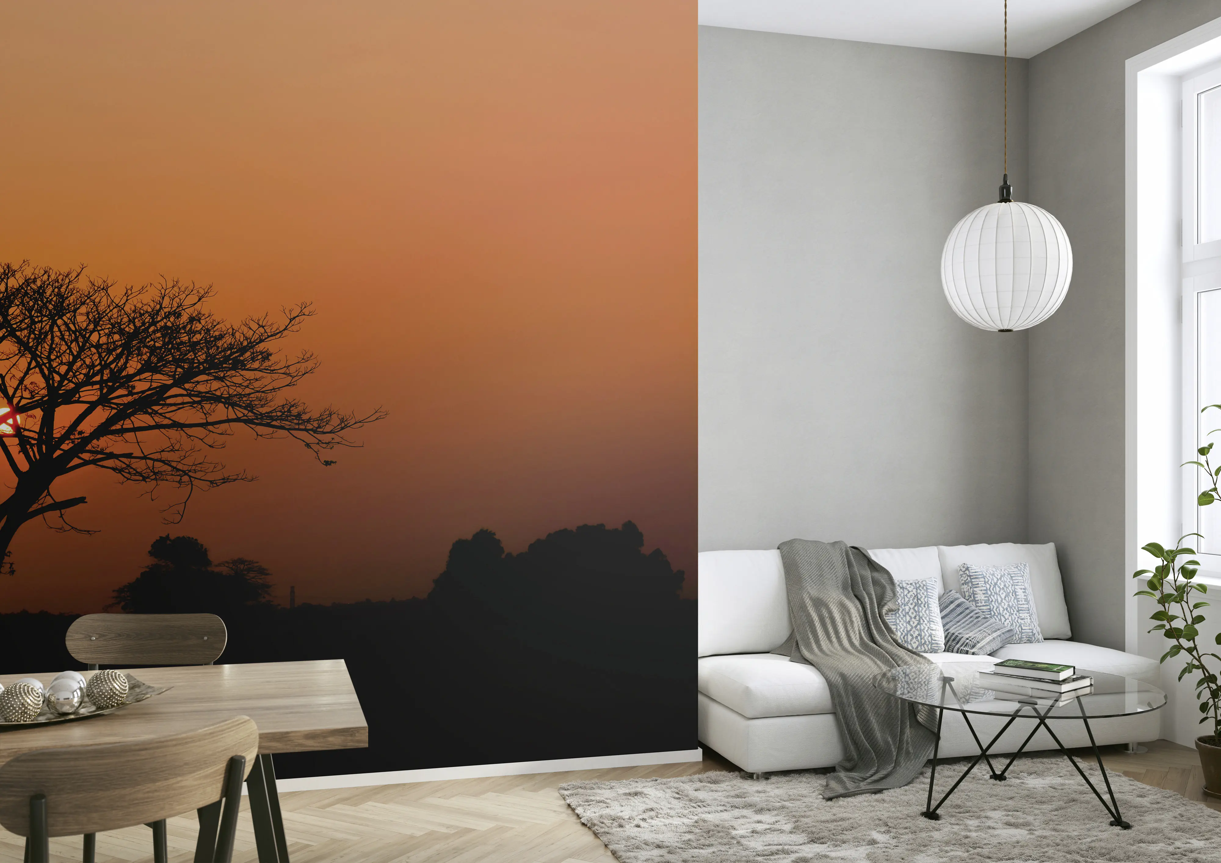 Rasch Vlies Fototapete 363654 Rot-Feuerrot Muster & Motive 2,65 m x 3,71 m