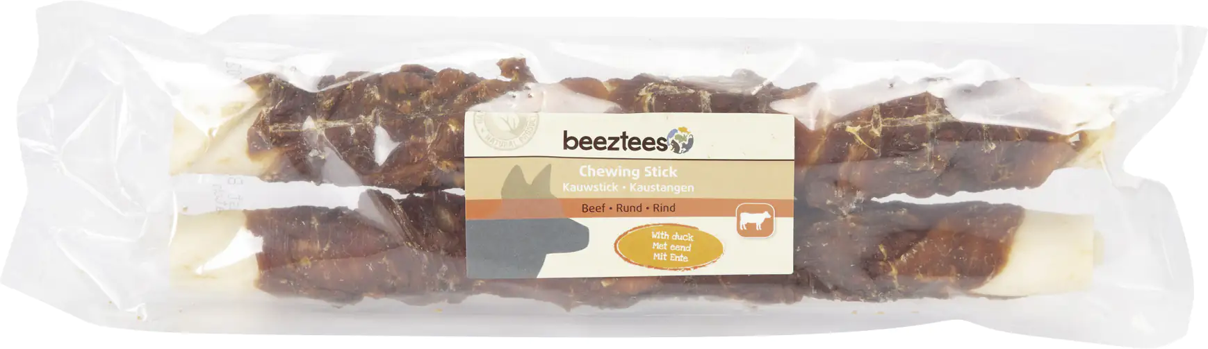 Beeztees Kaustick Ente Hundesnack 25 cm 2 St. Beeztees Kaustick Ente Hundesnack 25 cm 2 St.