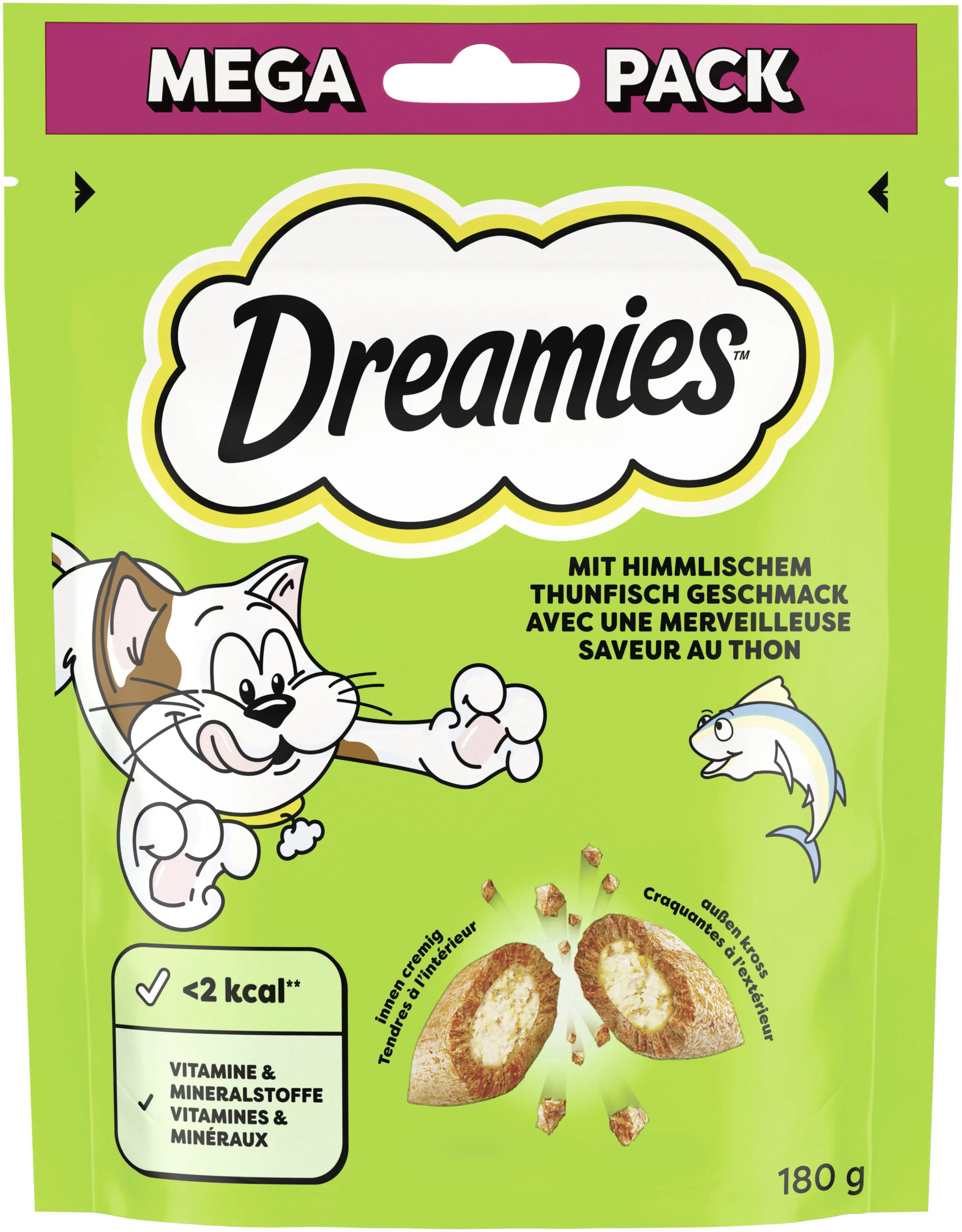 DREAMIES Katzensnack mit Thunfischgeschmack 180 g Mega Pack