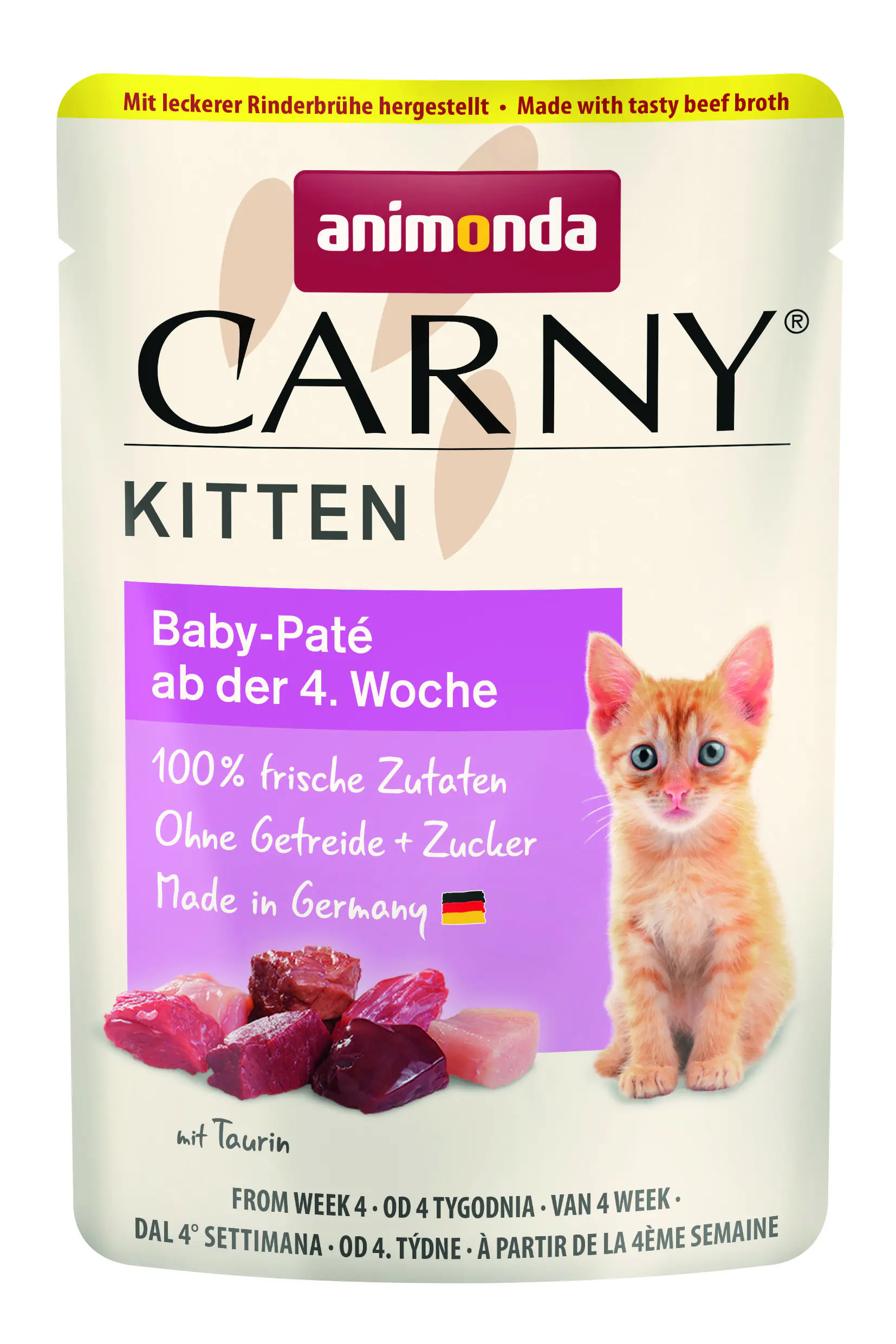 Carny Baby-Paté Katzennassfutter Kitten getreidefrei 85 g Huhn & Rind