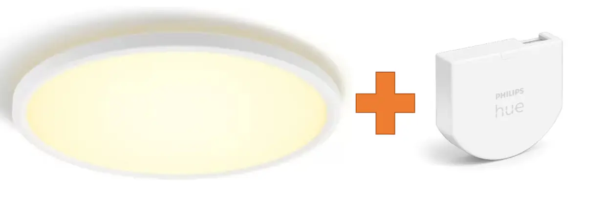 Philips Hue LED Deckenleuchte Tento + Wandschalter rund weiß Ø 42,1 cm warmweiß-kaltweiß