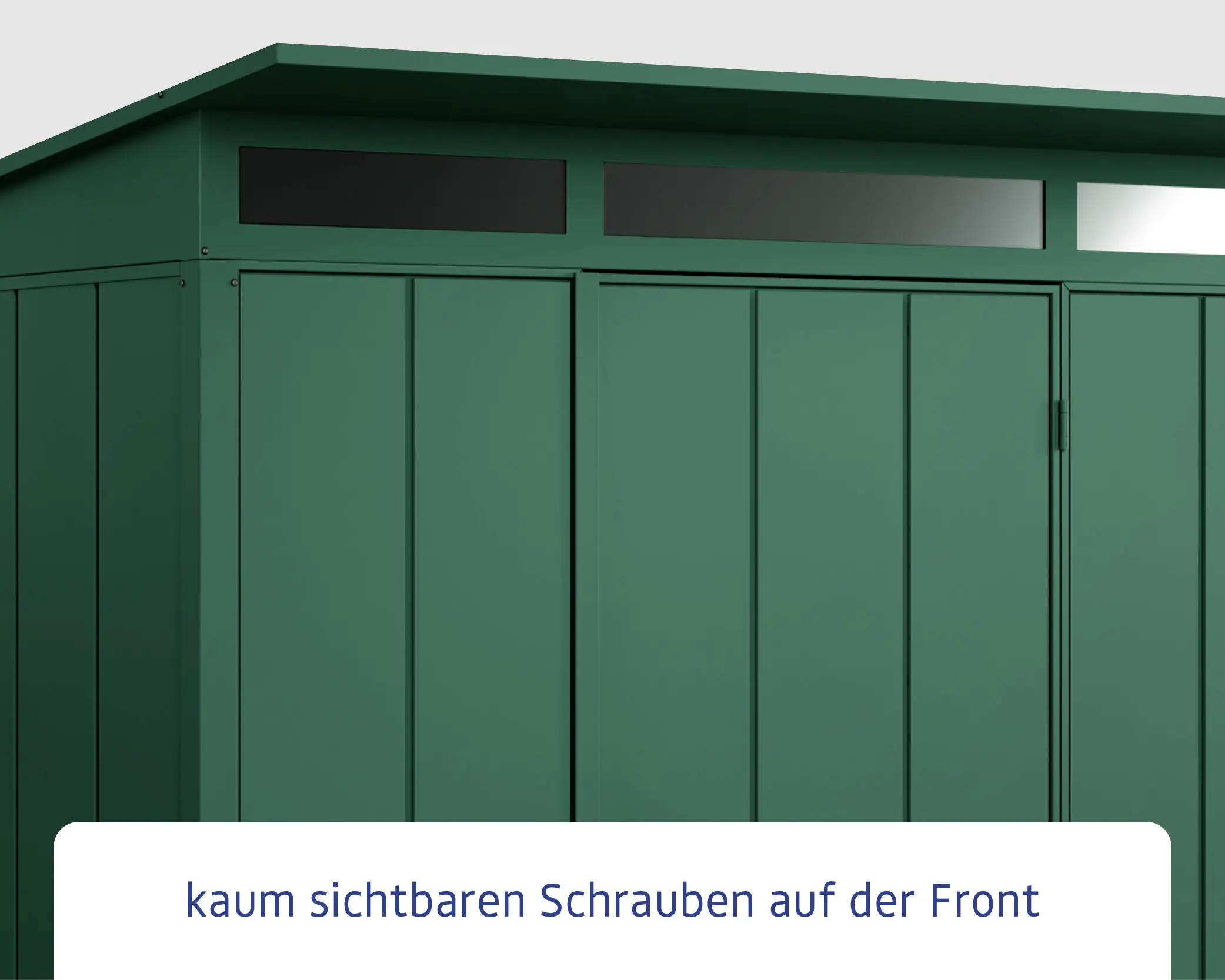 EcoStar Gerätehaus Elegant-P Typ 3 moosgrün 312,7 x 283,4 x 232,3 cm