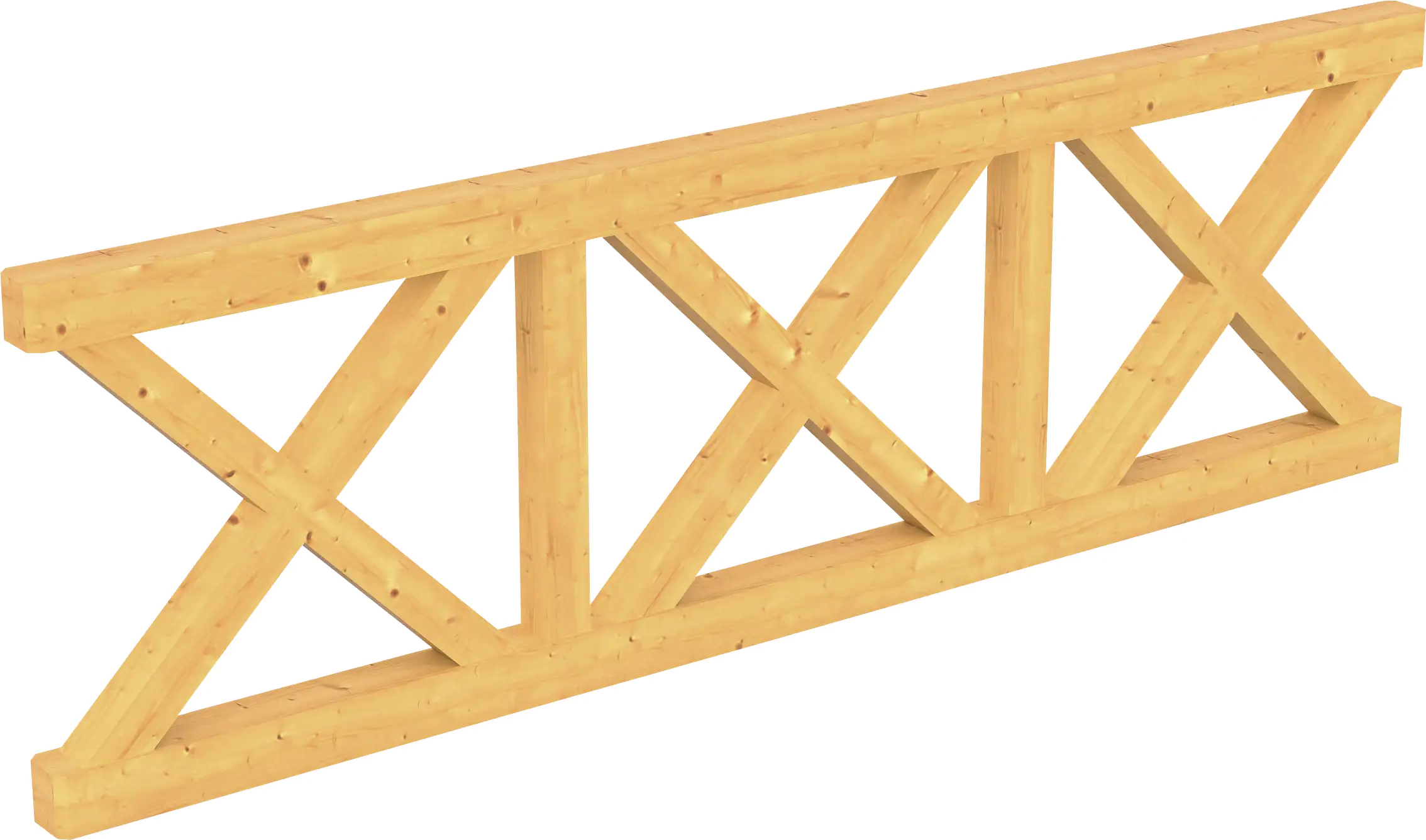 SKAN HOLZ Brüstung Andreaskreu 270 x 84 cm, Douglasie, natur