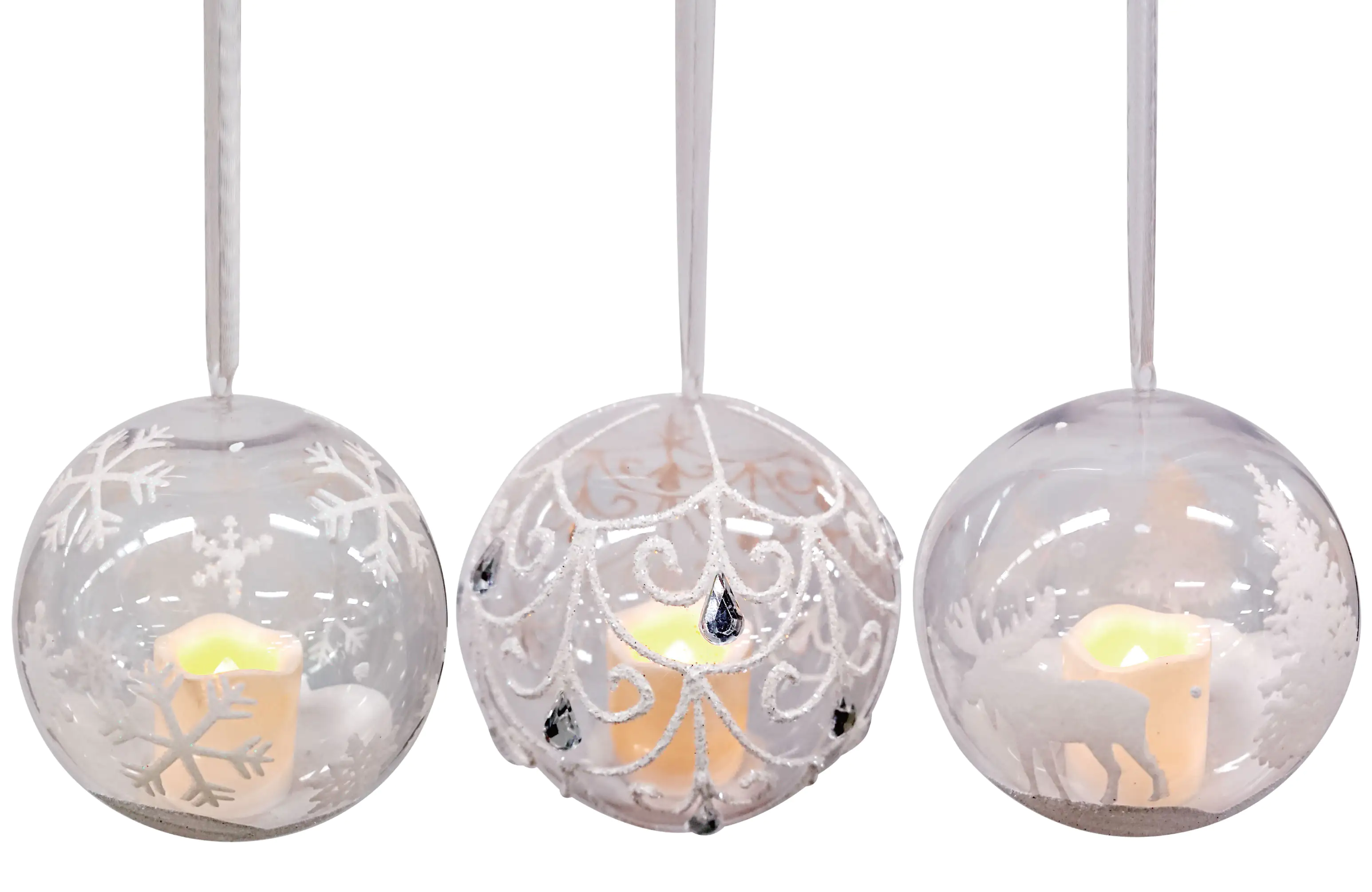 TrendLine Weihnachtskugel 1 LED warmweiß, für den Innenbereich Ø10cm