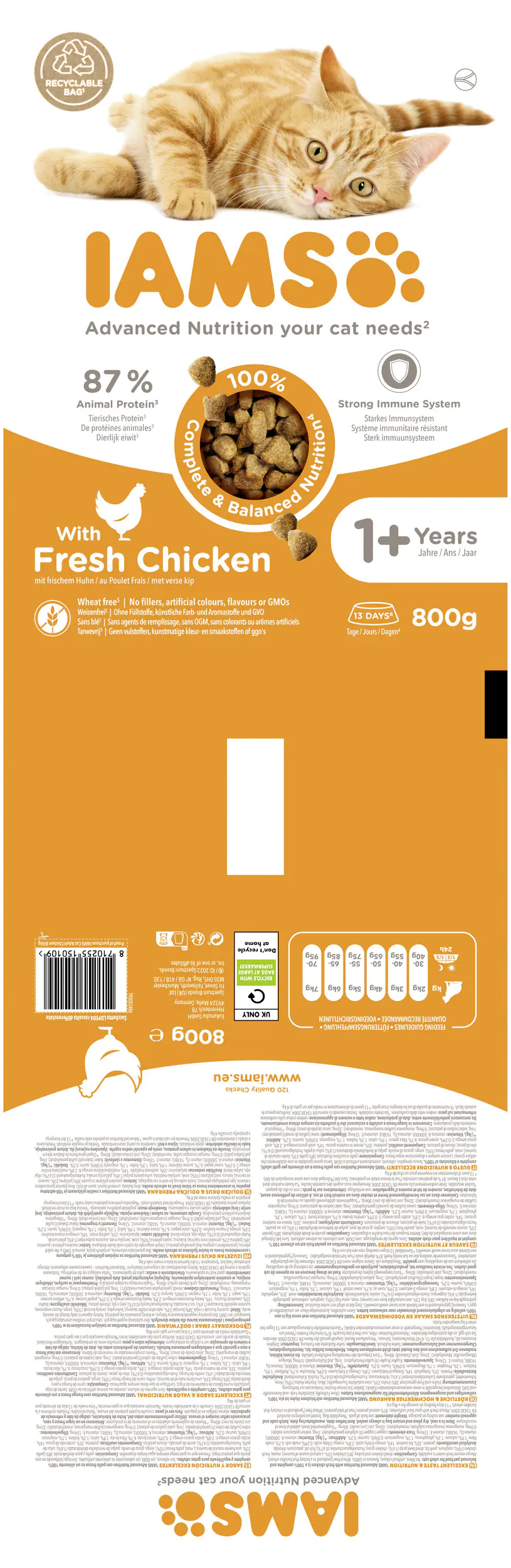 IAMS Vital Katze Huhn 800g 800g