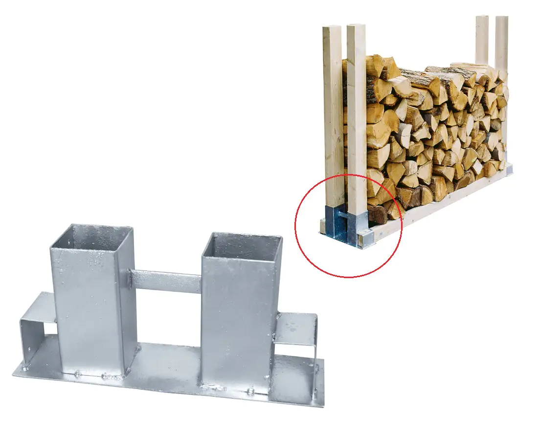 TrendLine Kaminholzstapelhilfe 33 x 10 x 15 cm, verzinkt TrendLine Kaminholzstapelhilfe 33 x 10 x 15 cm, verzinkt