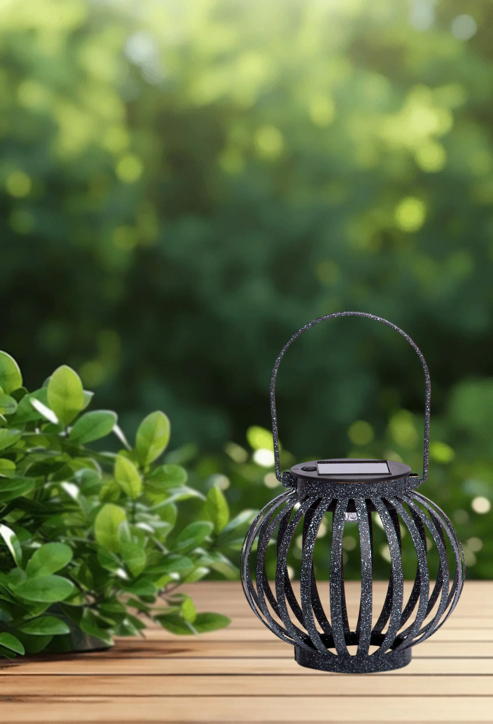 Dapo LED Solarleuchte Laterne Metall warmweiß