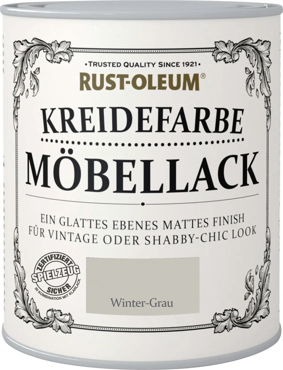 Rust-Oleum Kreidefarbe Möbellack 750 ml winter-grau