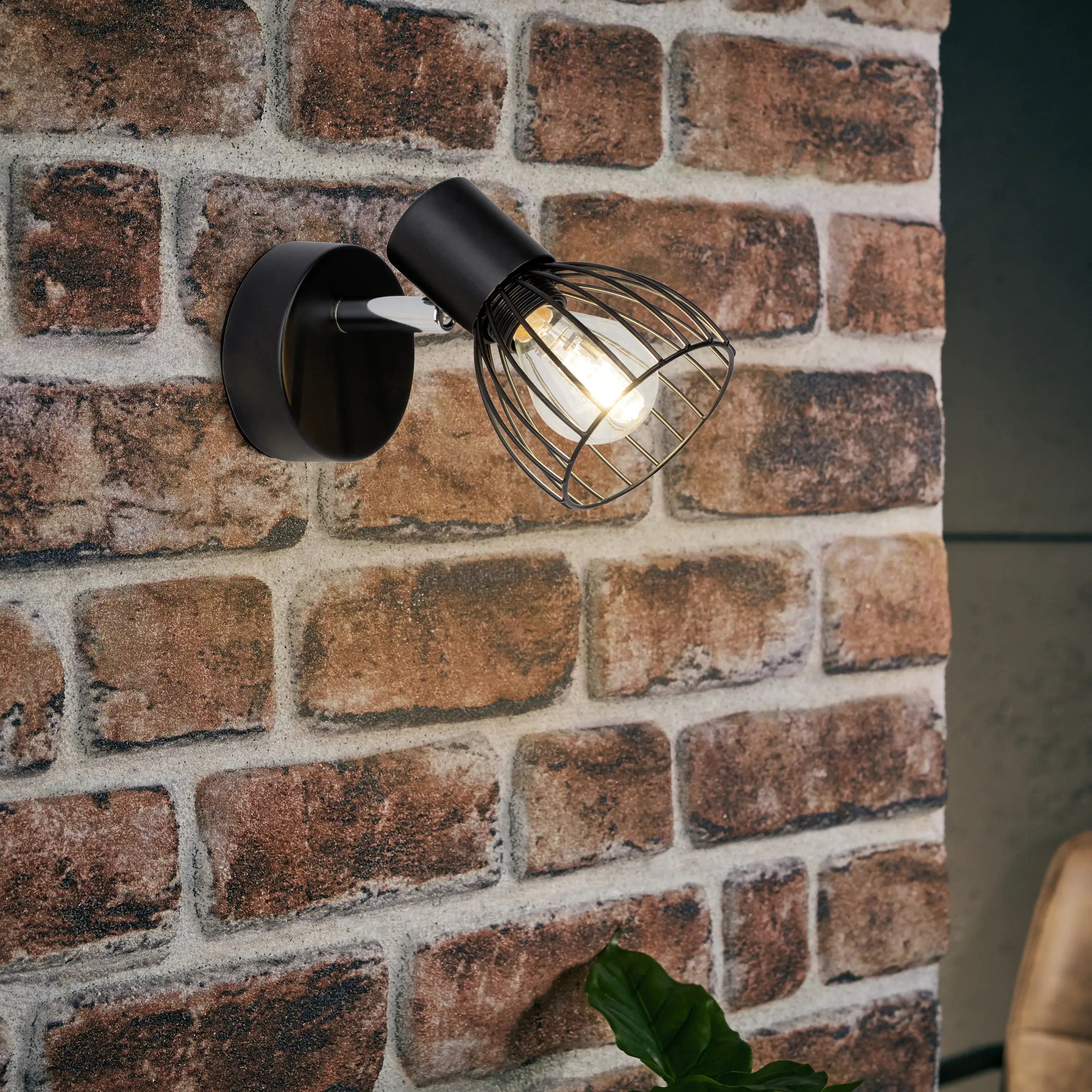 Brilliant 1er Spot Blacky schwarz 14 x 8,5 cm E14