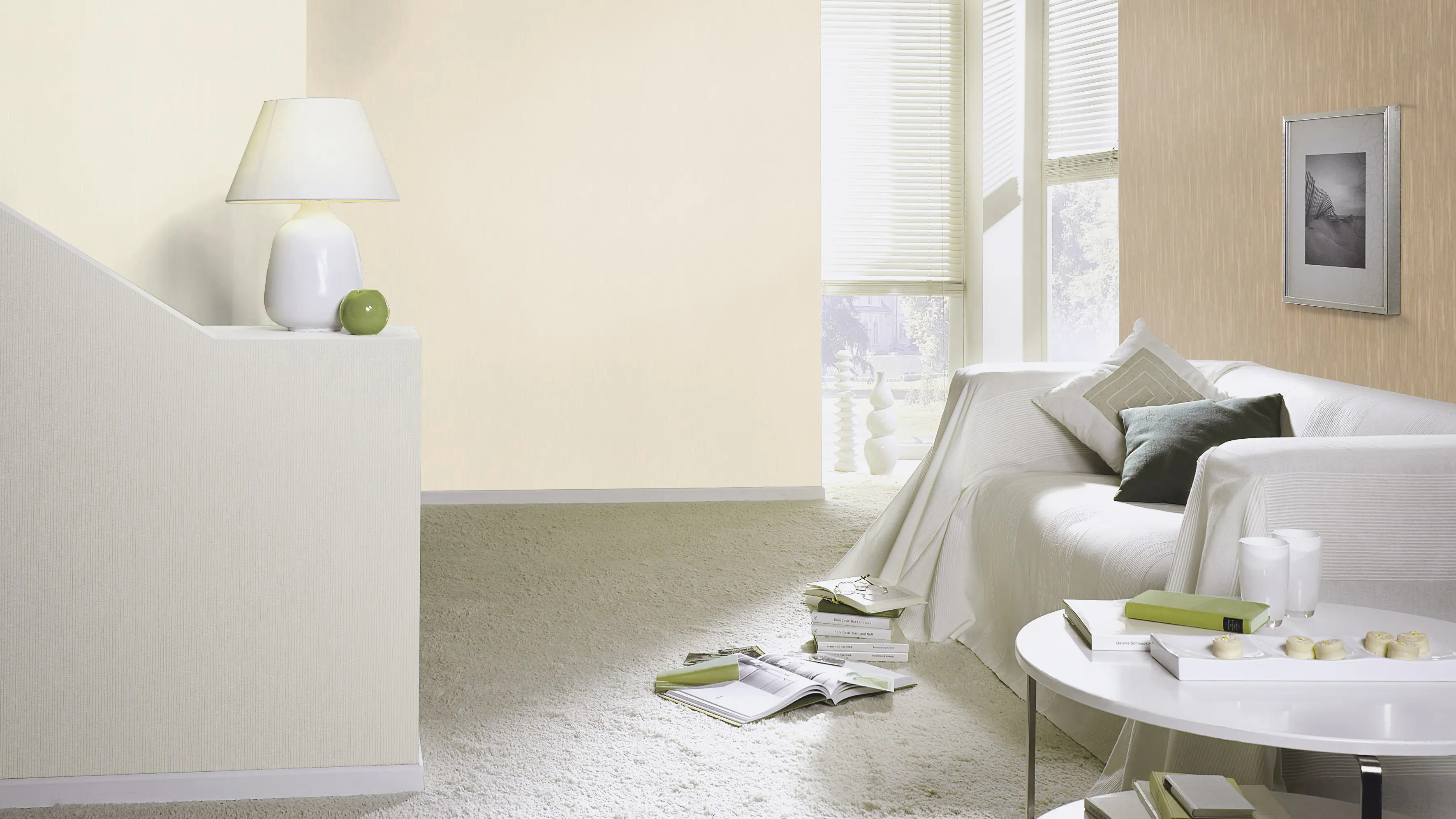 Rasch Vliestapete Uni weiß offwhite 10,05 x 0,53 m