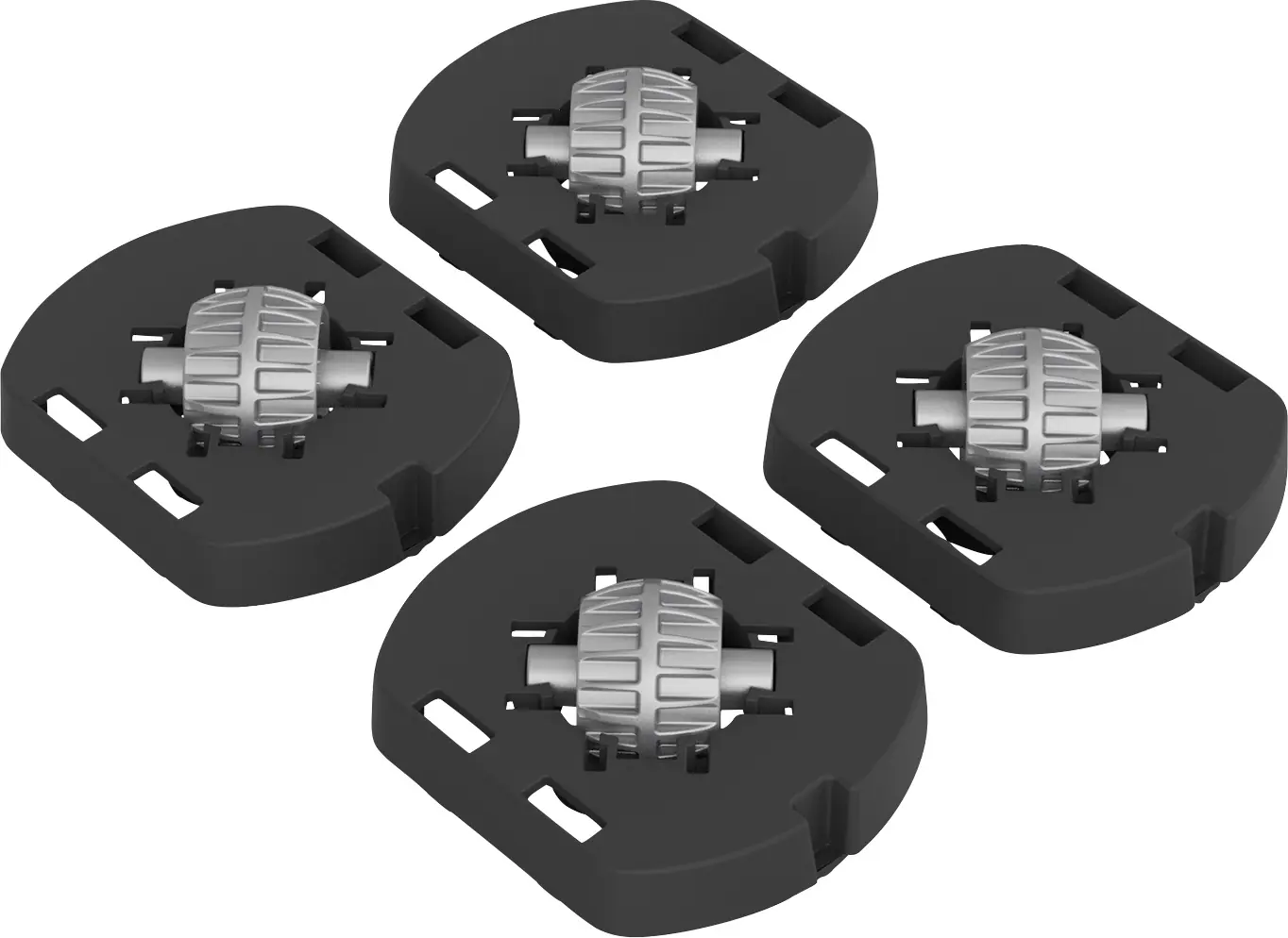 Rotho Fussadapter mit Rollen für Box Albris 45 L schwarz 17 x 14 x 3 cm