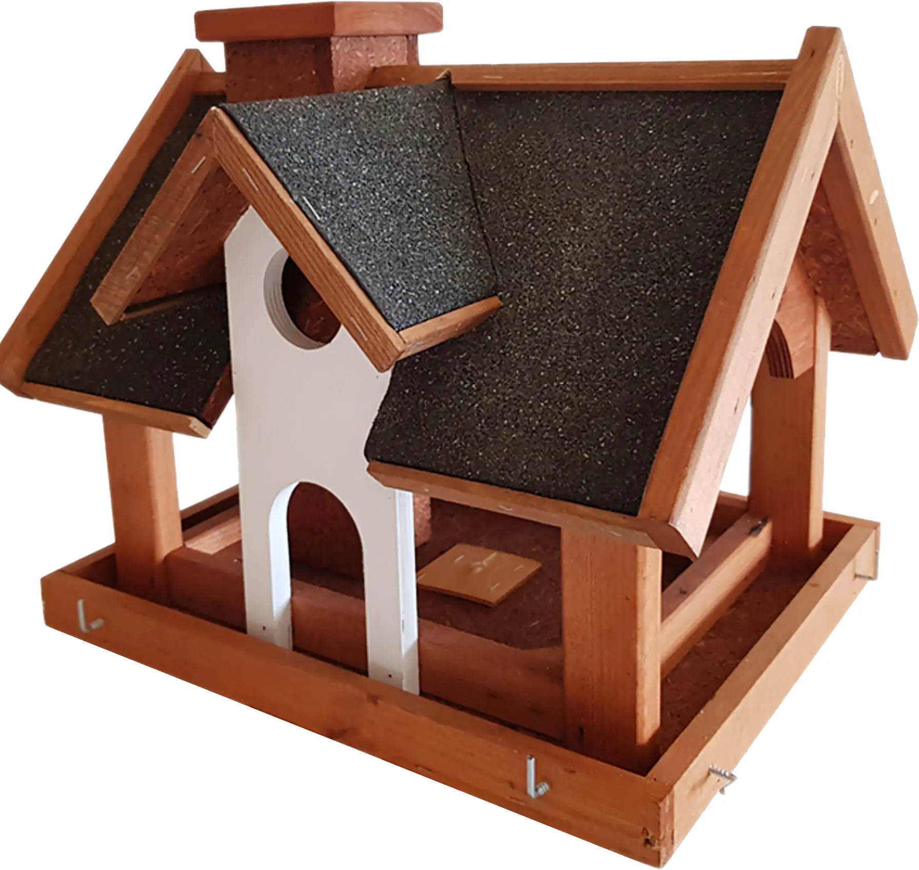 Vogelhaus massiv mit 3-Bein Ständer LxBxH: 34x33x40 cm