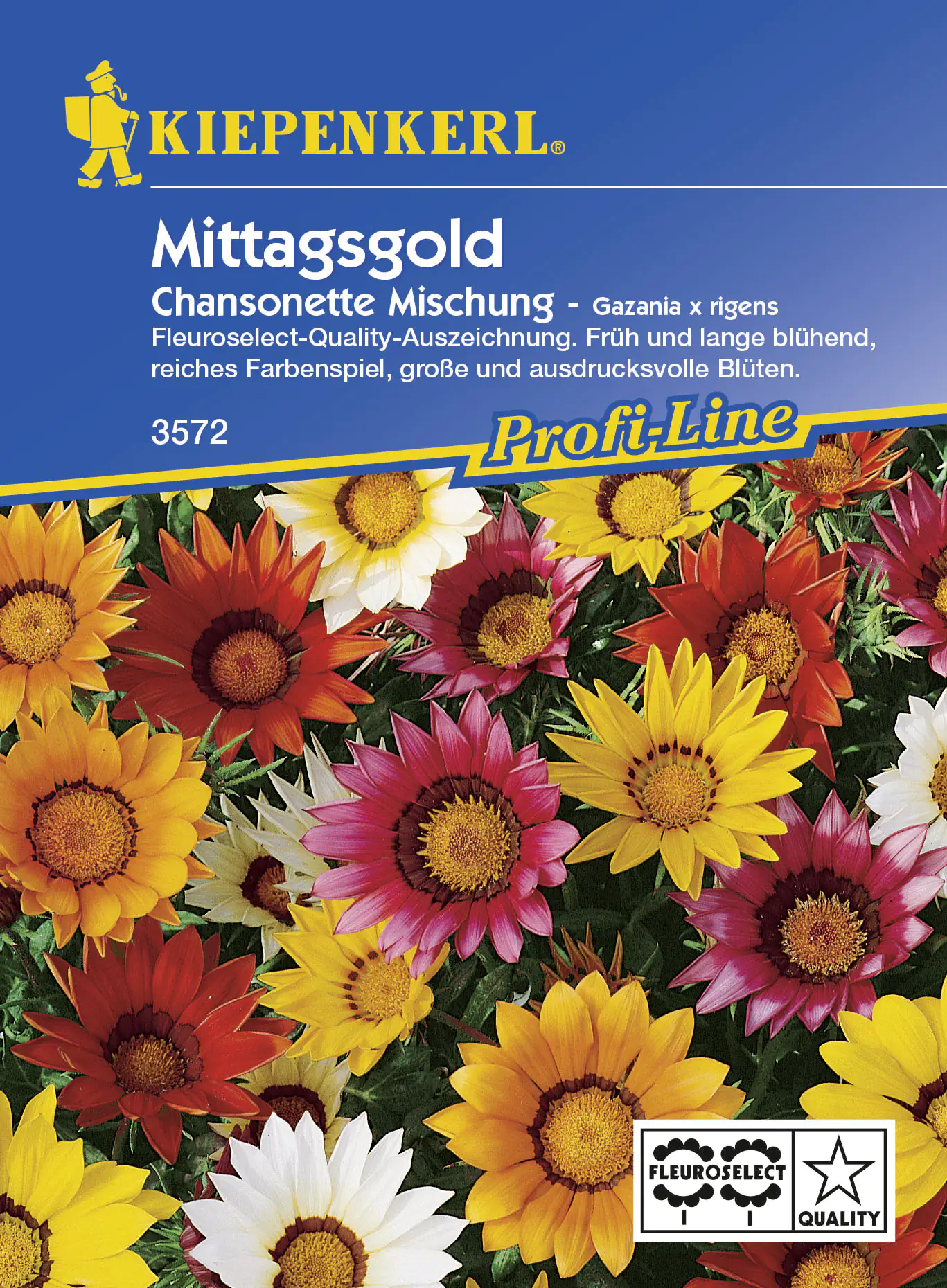 Kiepenkerl Mittagsgold Chansonette Gazania rigens var. rigens, Inhalt: ca. 30 Pflanzen