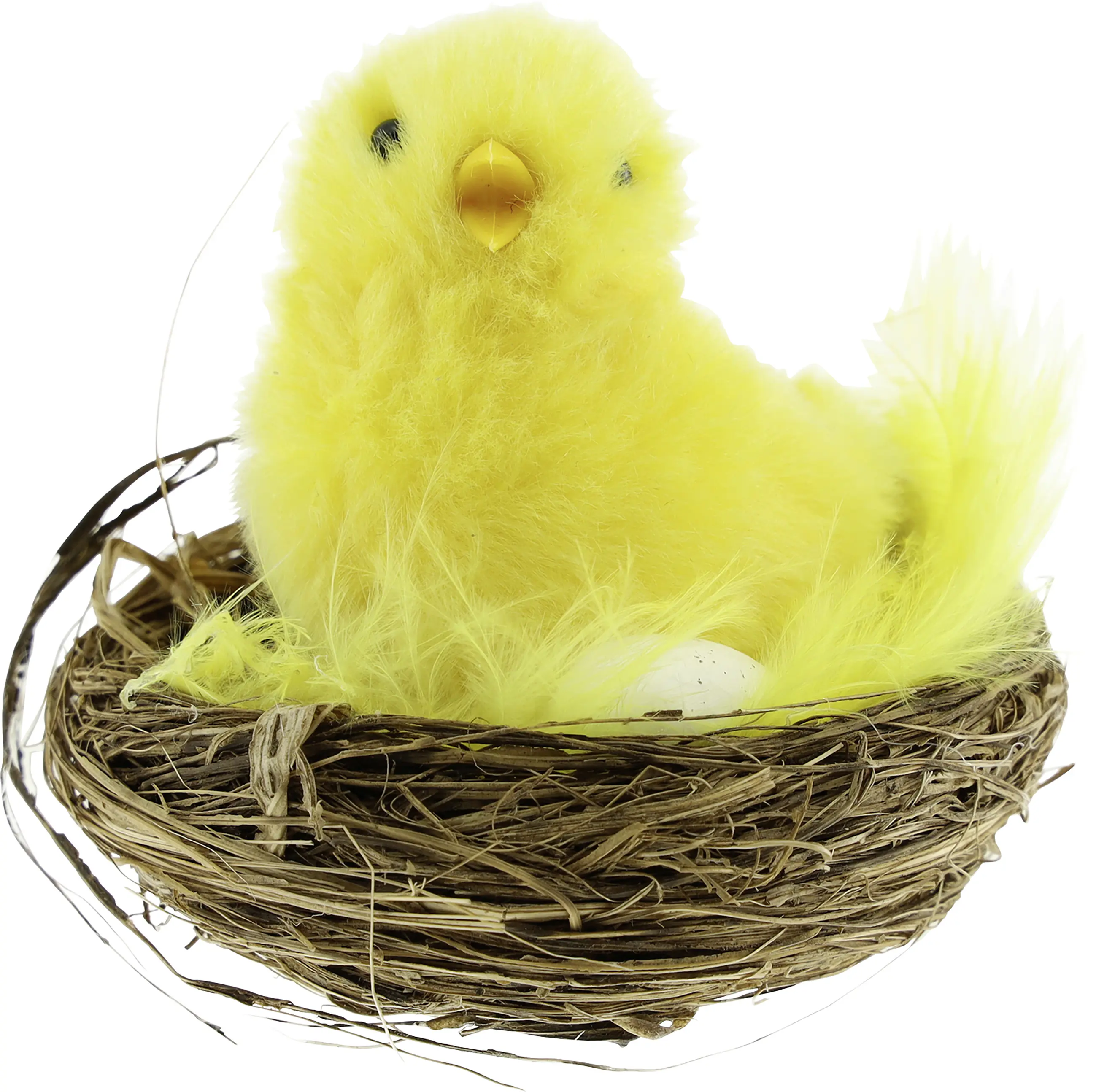 Dekonest mit Küken 7 cm gelb-braun