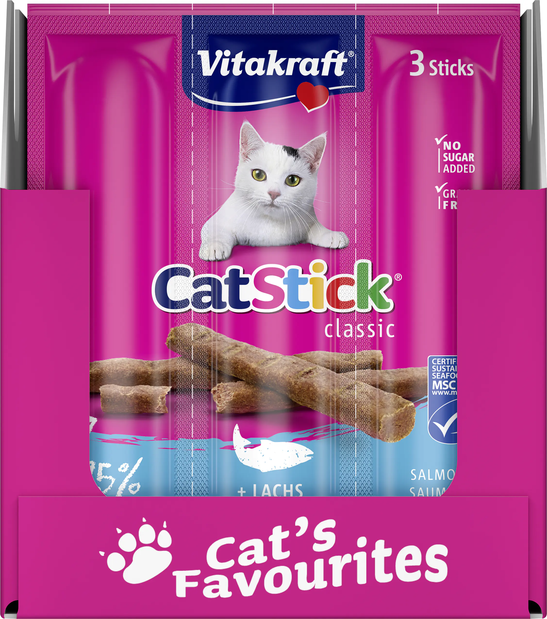 Vitakraft Katzensnack Stick MSC Lachs