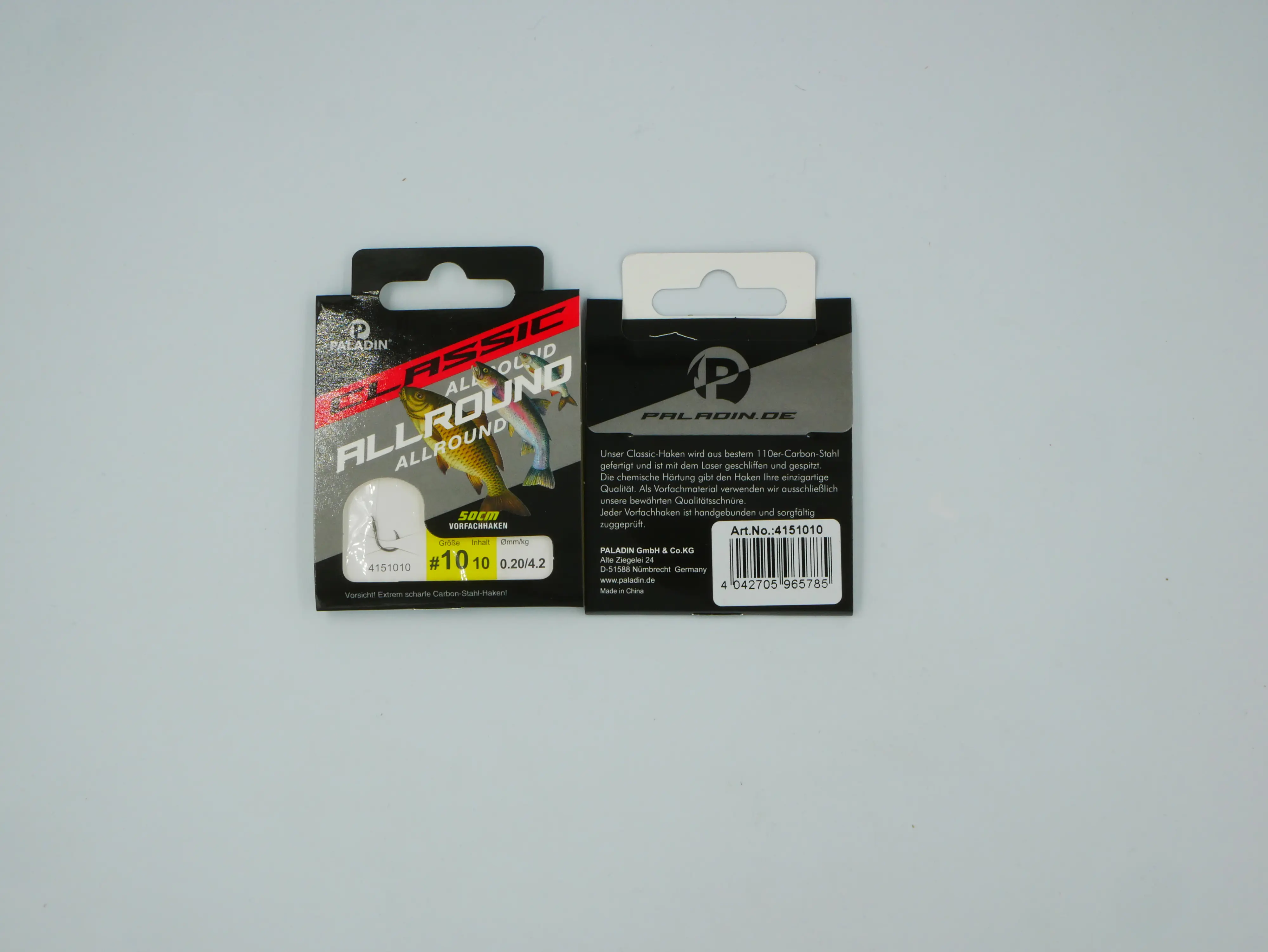 Paladin Allroundhaken gebunden Größe 10 50 cm 10 Stück gunsmoke